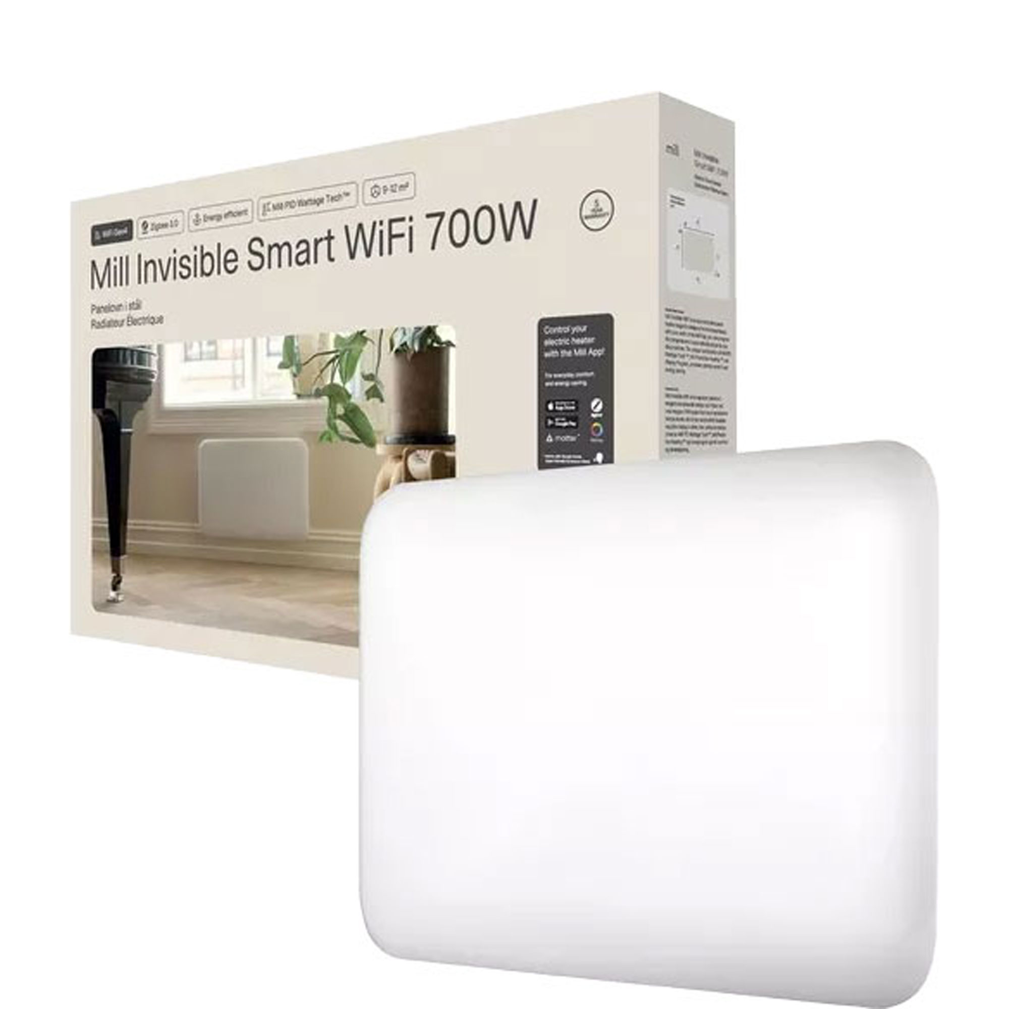 Invisible Smart WiFi Panel Heater 700W