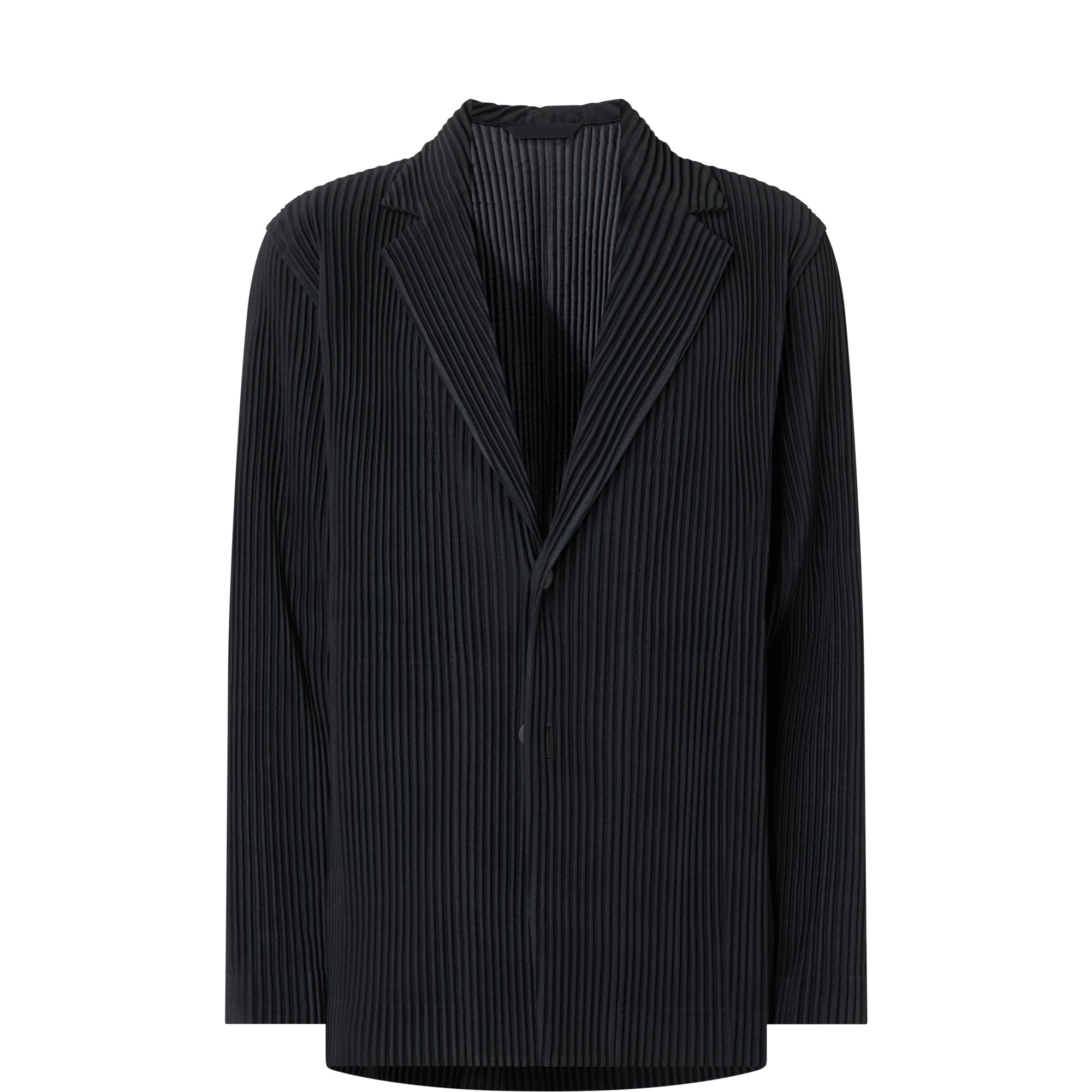 Pleated Single-Breasted Blazer