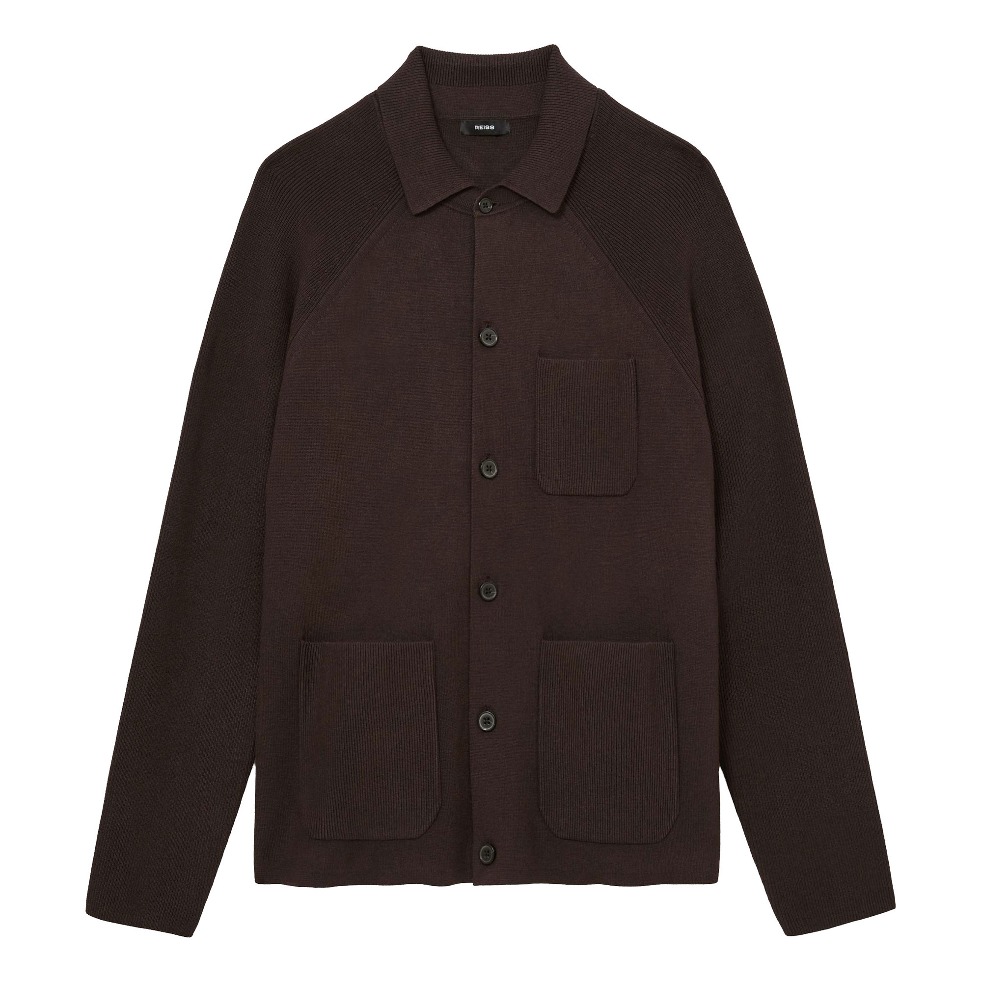 Reiss Fitzwilliam Patch Pocket Knitted Cardigan