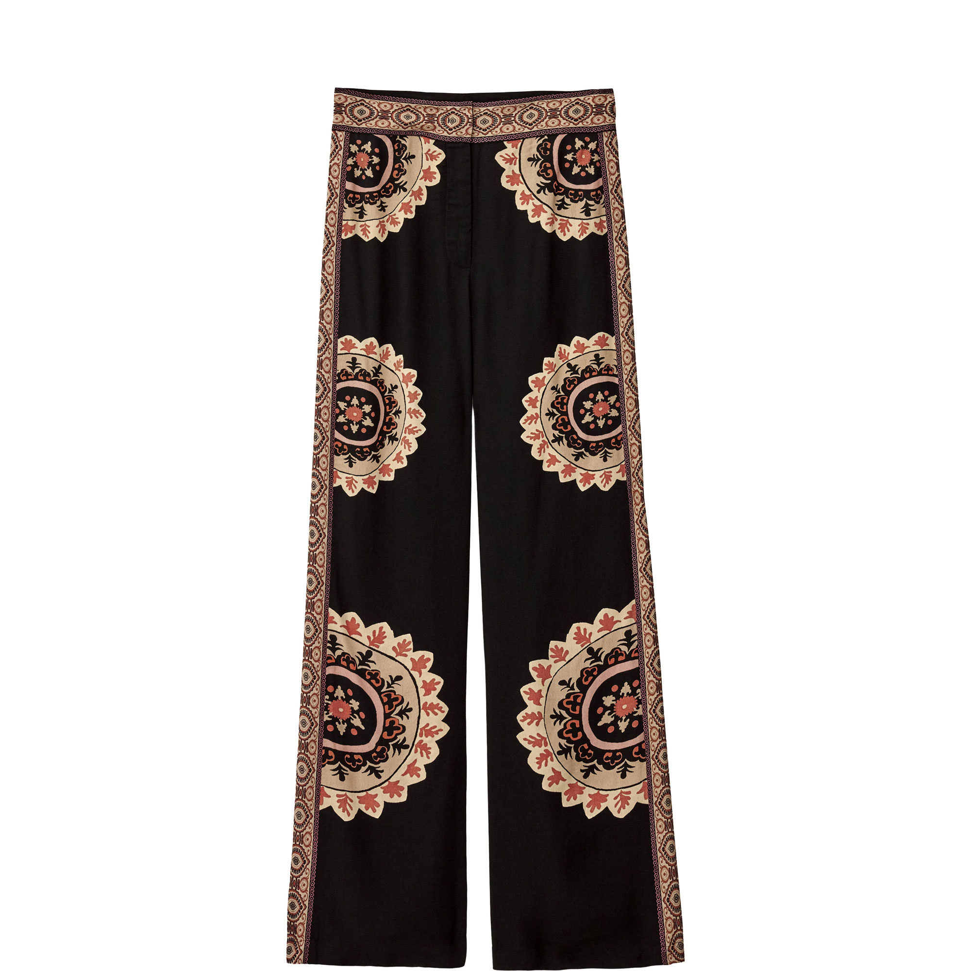 Valla Printed Flared-Leg Trousers