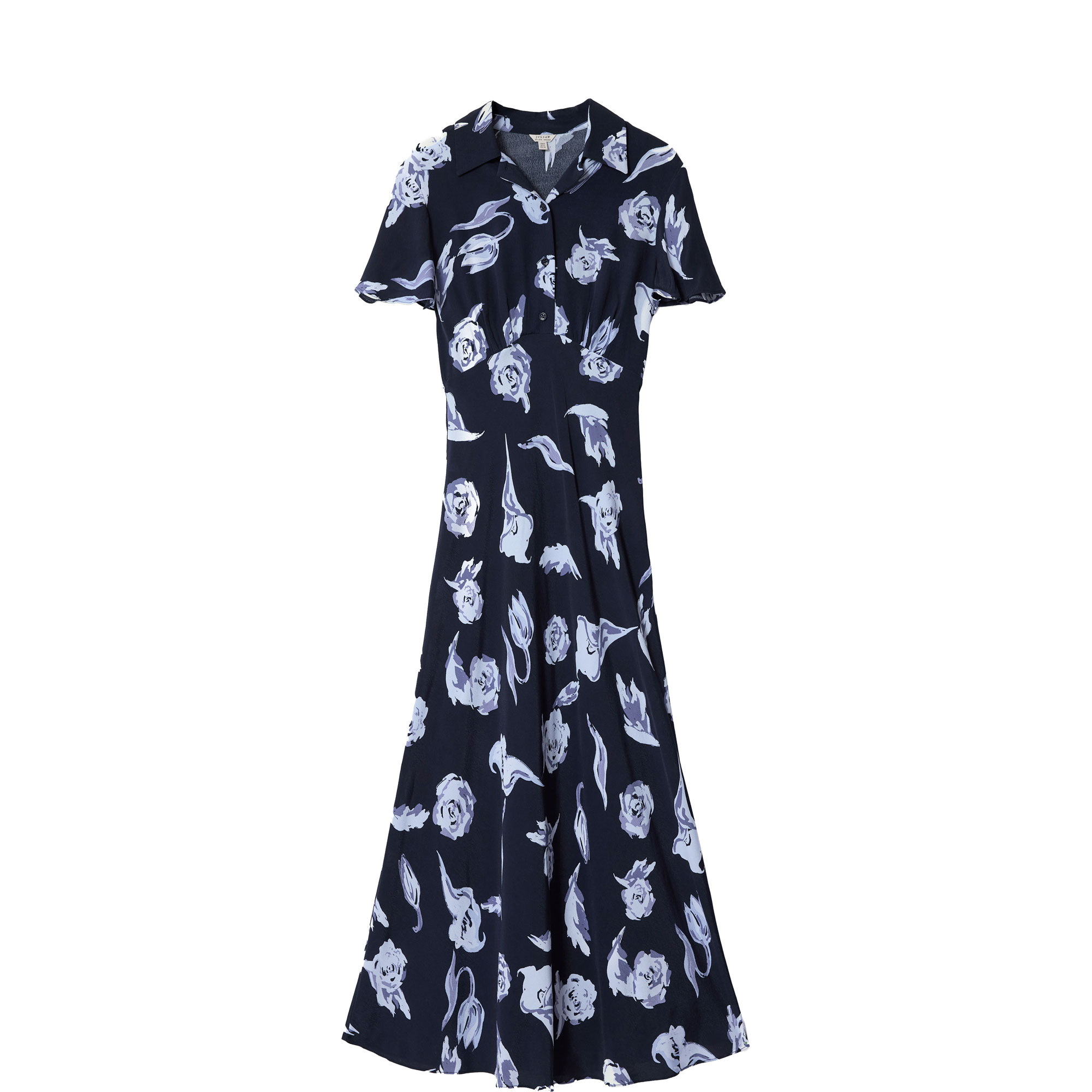 Fallen Peony Bias Flared Dress