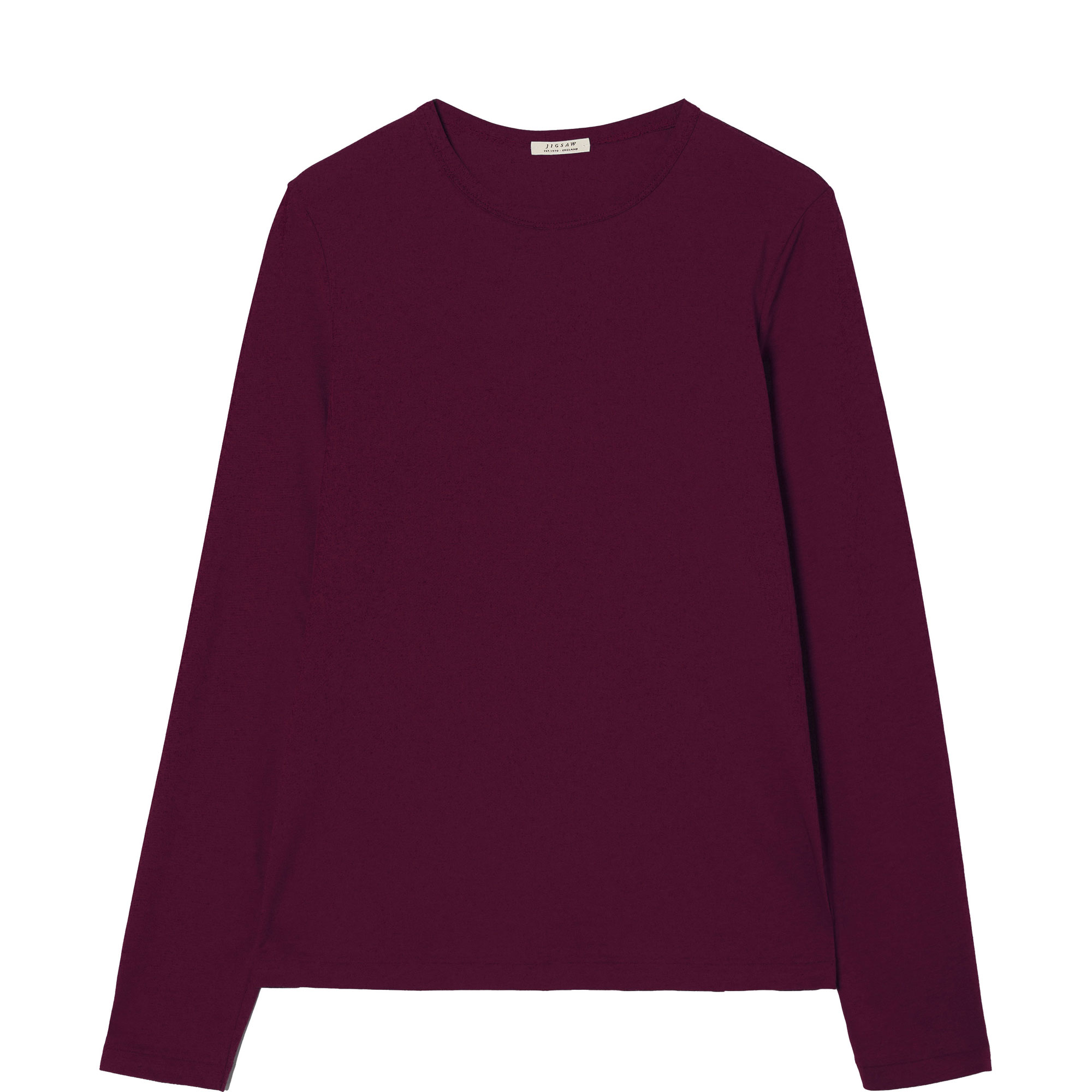 Solid Long-Sleeved Top