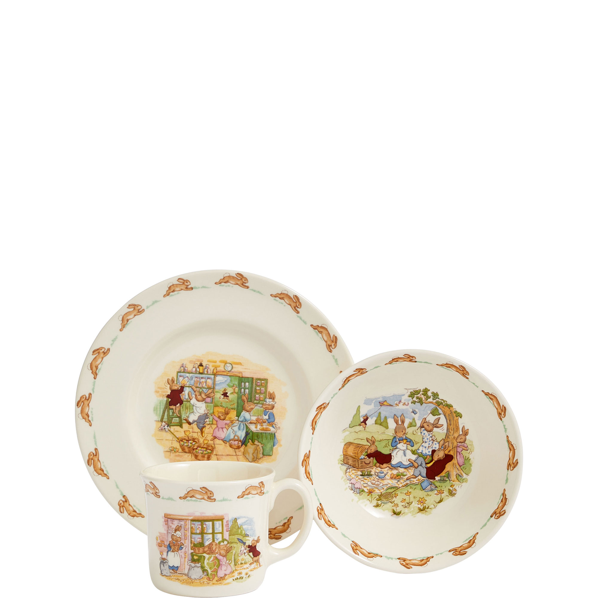 Bunnykins Childrens Bowl, Plate & Mug Three-Piece Set