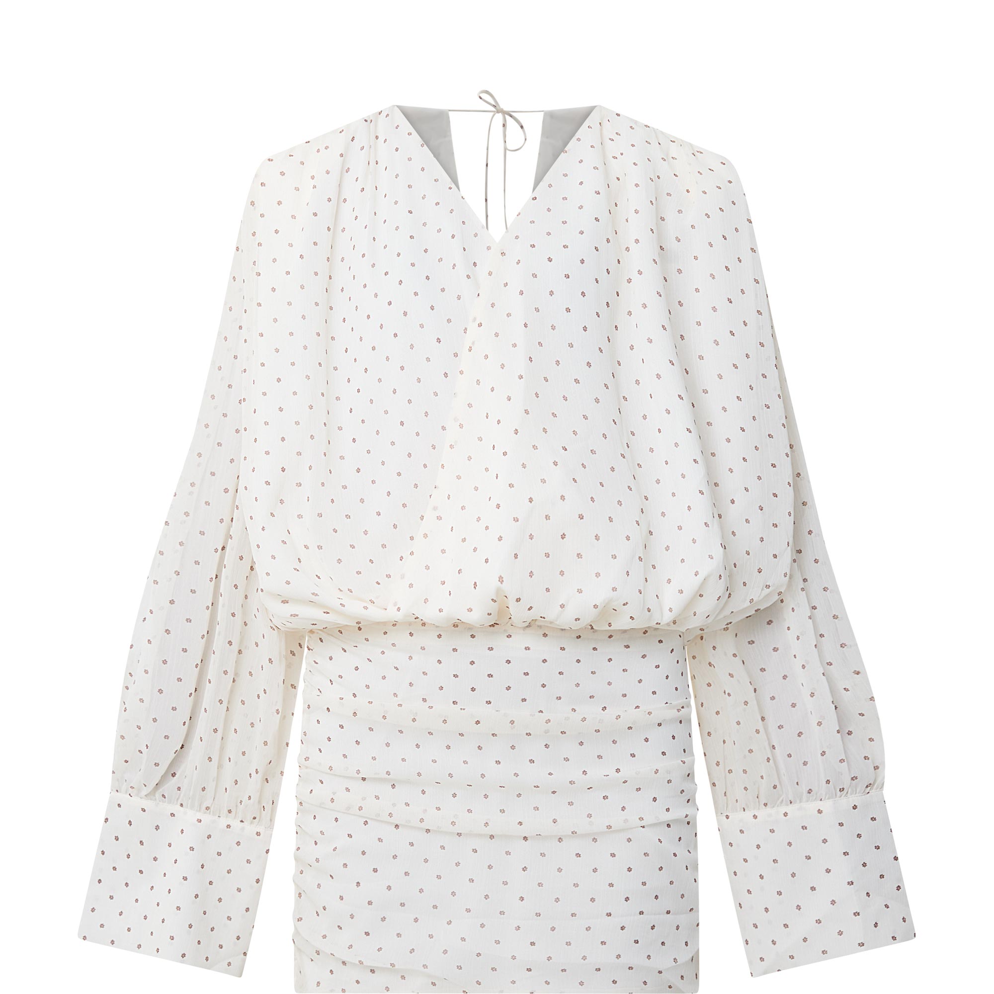 Dotted Scarf Mini Dress