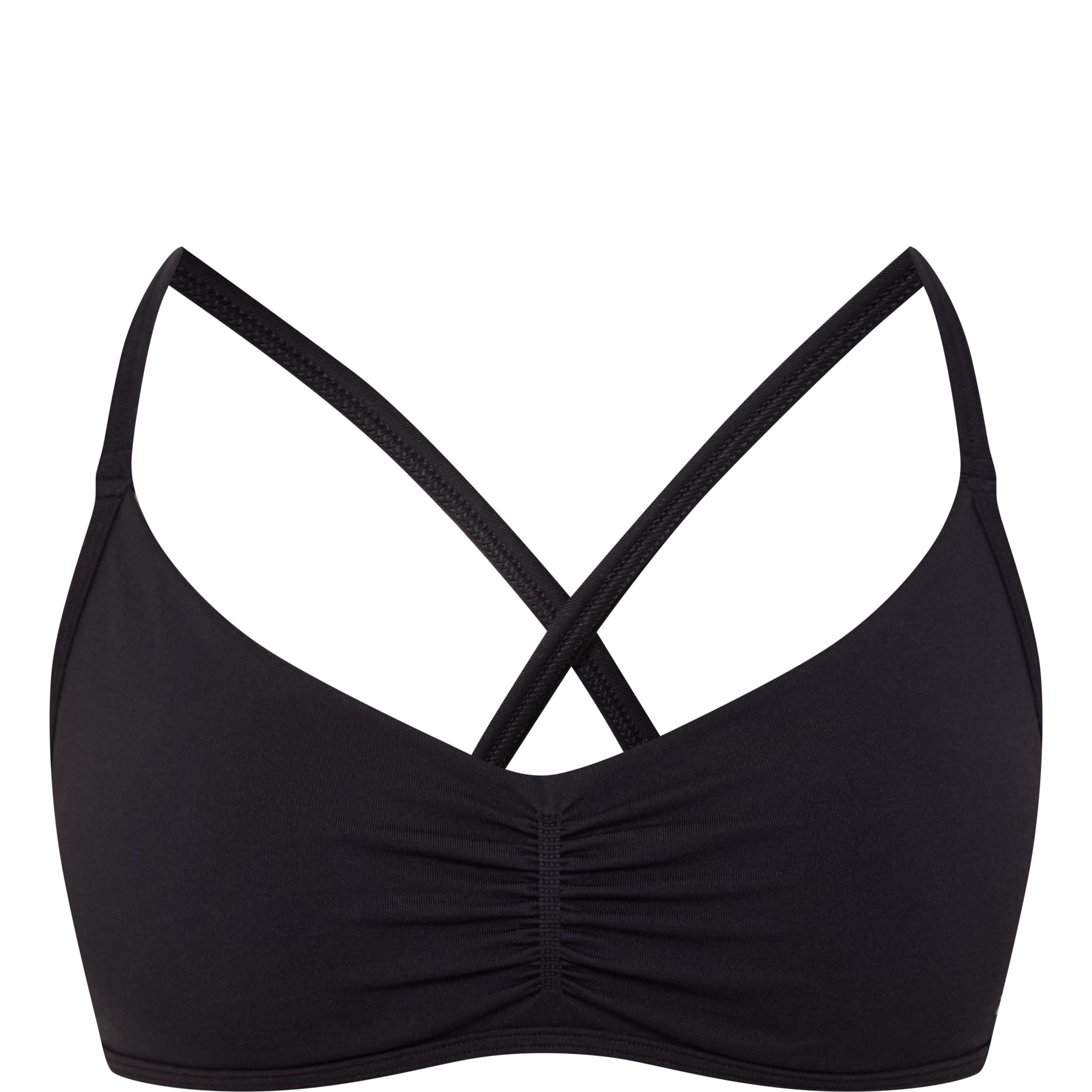 Sculpt Seamless Ruched Cross Back Sports Bra