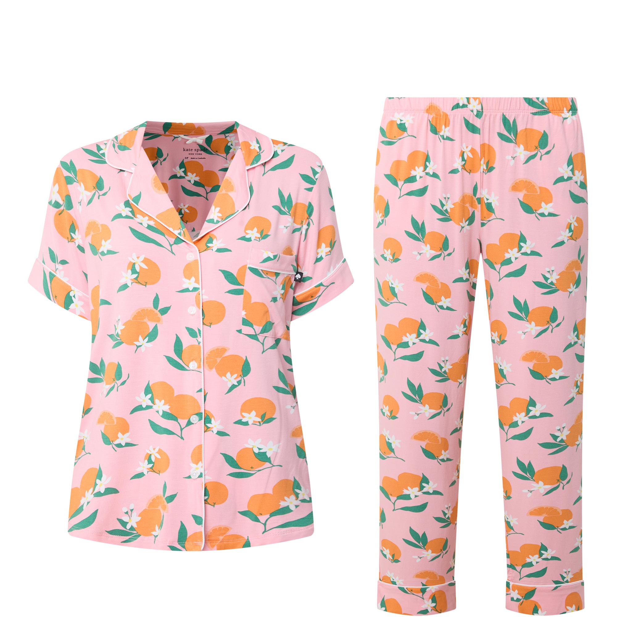 Orange Print Pyjama Set