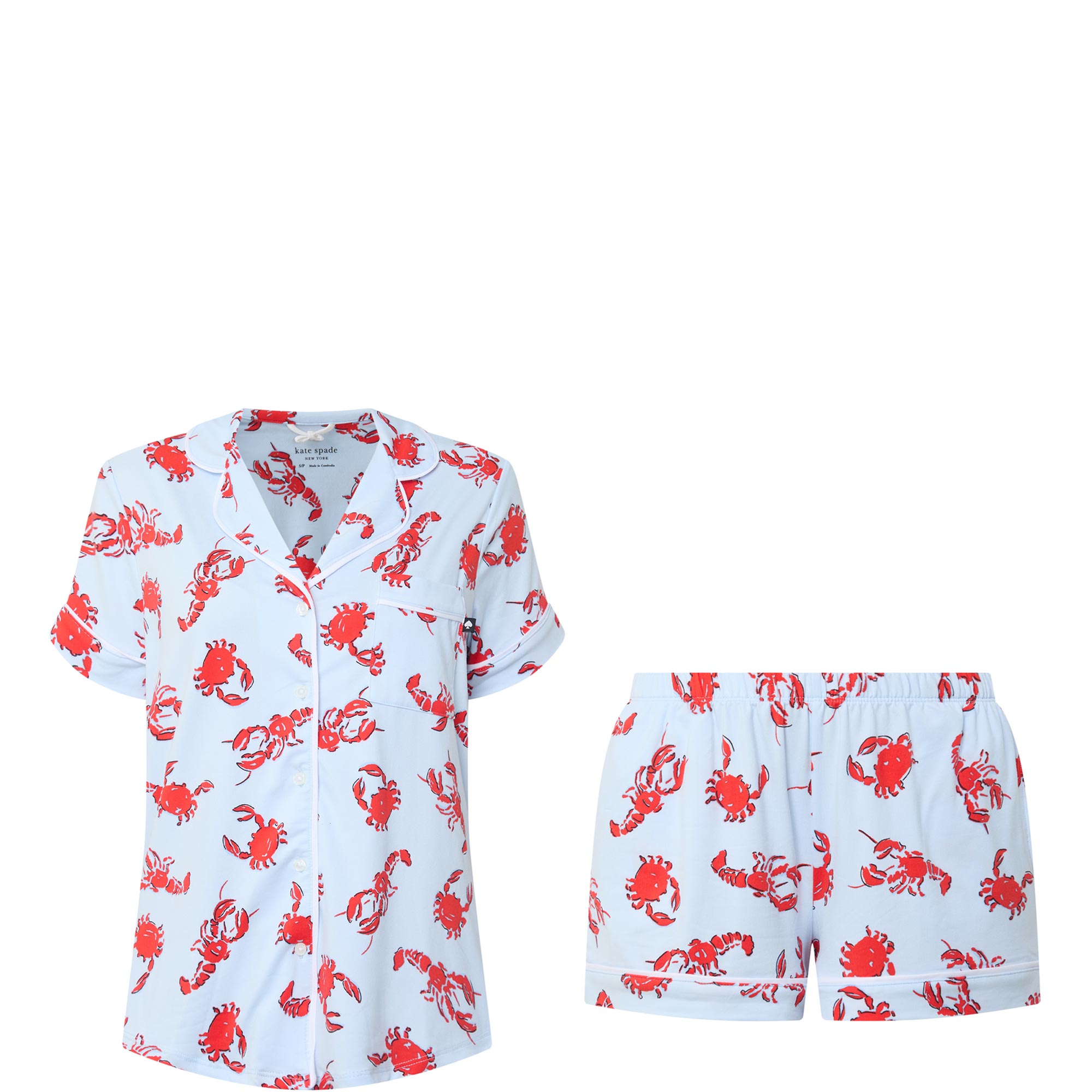 Lobster Print Shorts Pyjama Set