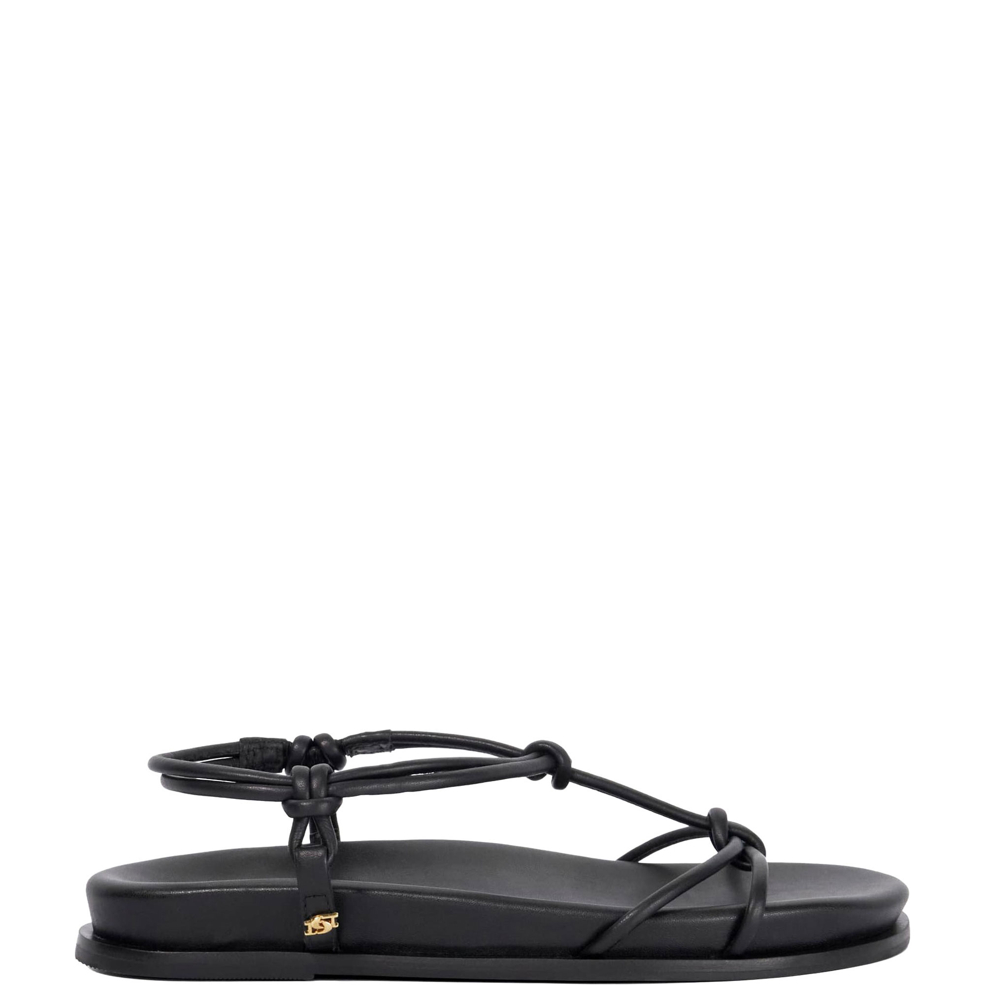 Launa Leather Knotted Flat Sandals