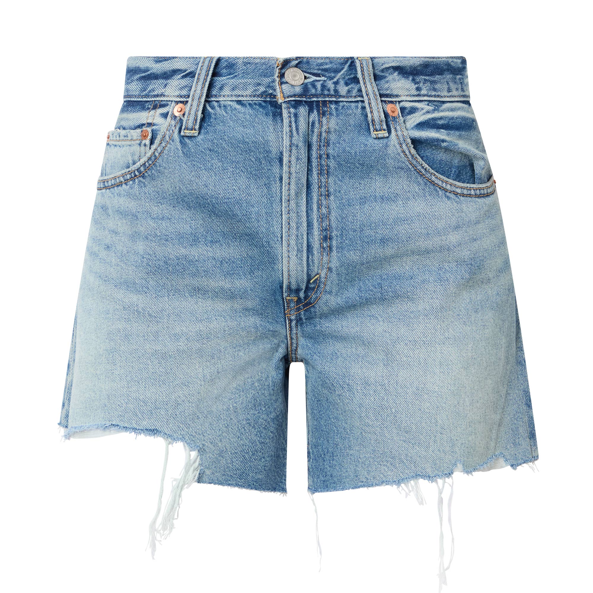 Ribcage High-Rise Denim Shorts