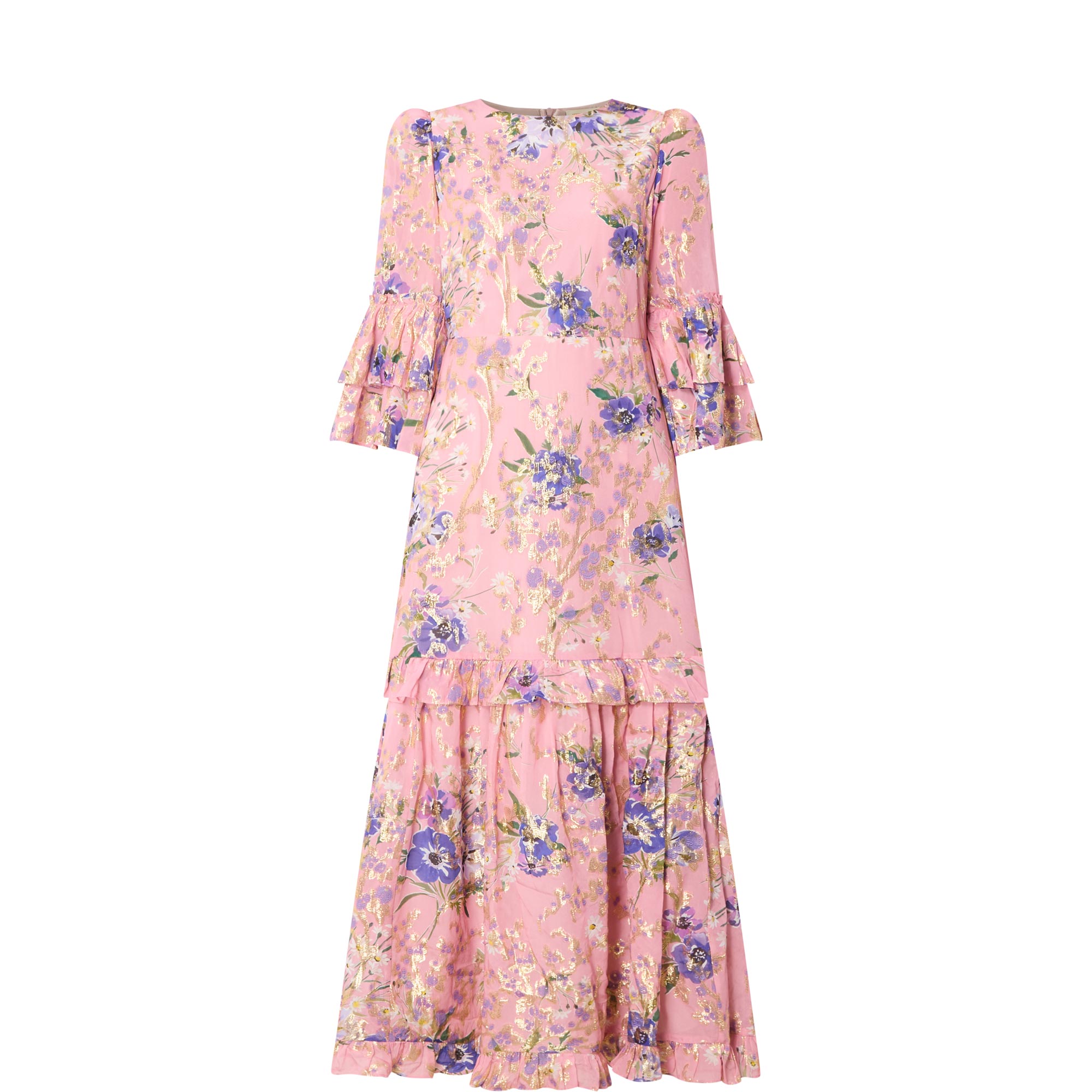 Alix Jacquard Tiered Dress