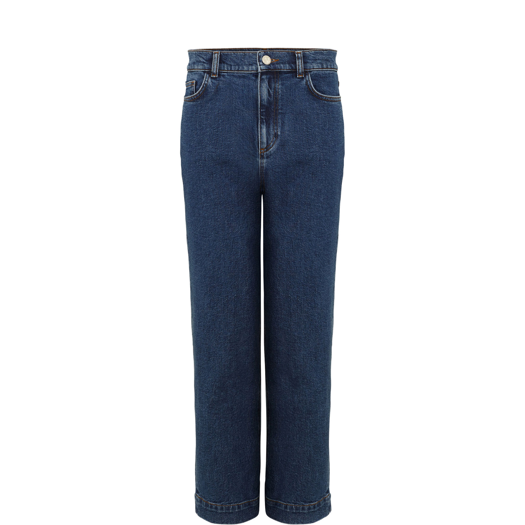 Lexi Mid-Rise Straight Leg Cropped Jeans