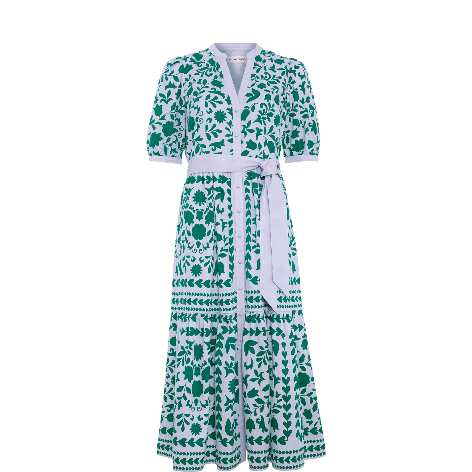 Trinity Floral Belted Flared Dress