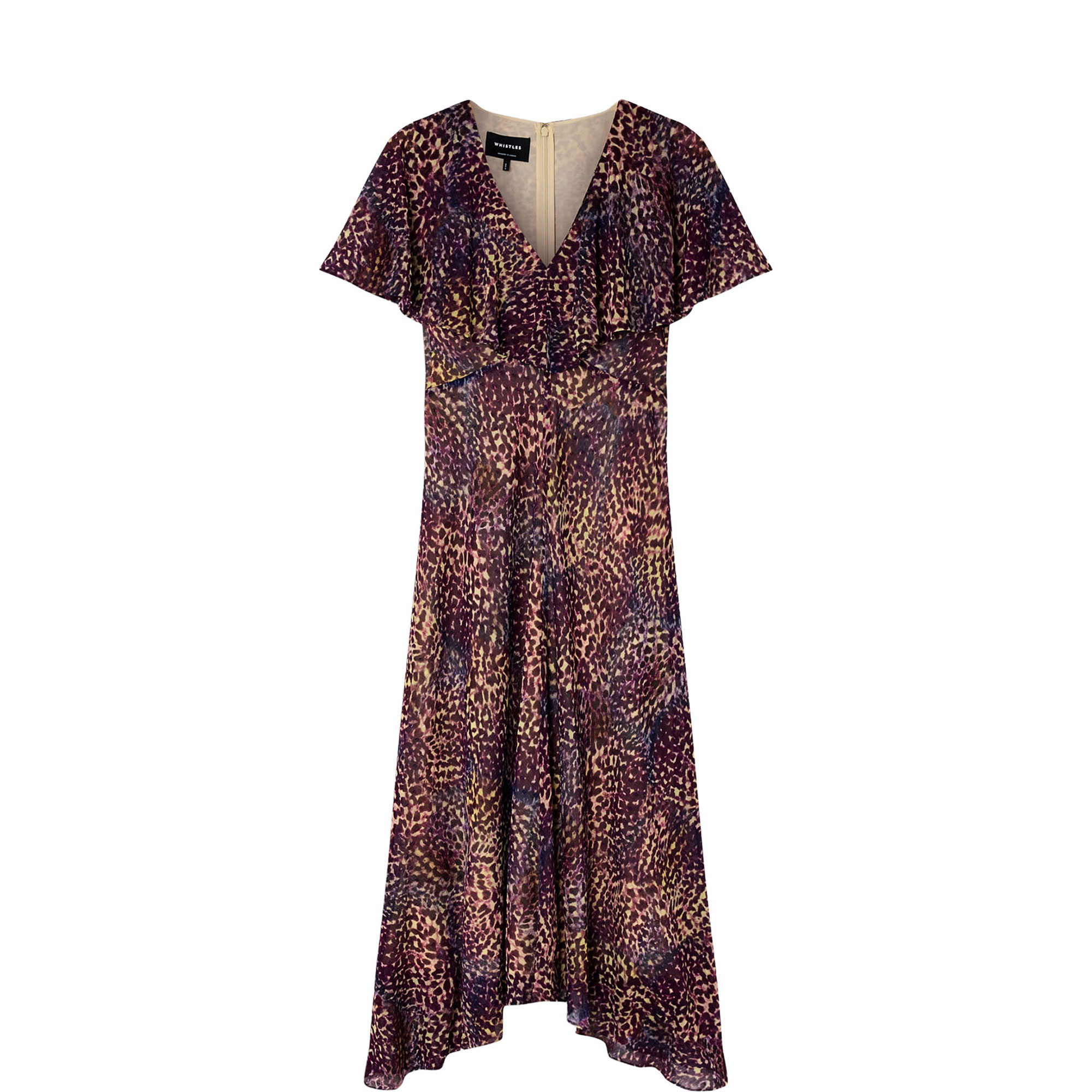 Orchid Ruffle Flared Dress