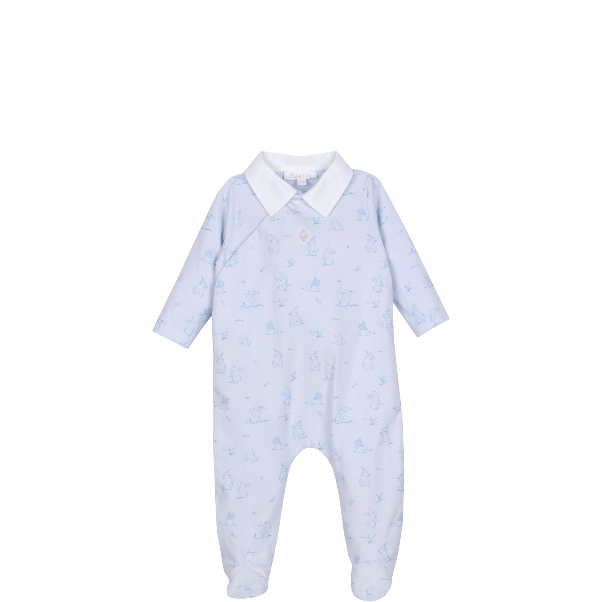 Contrast Collar Bunny Babygrow