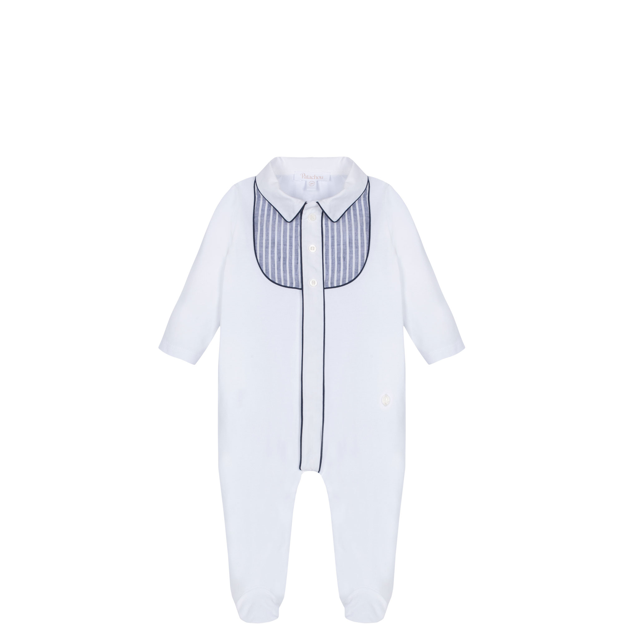 Striped Bib Babygrow