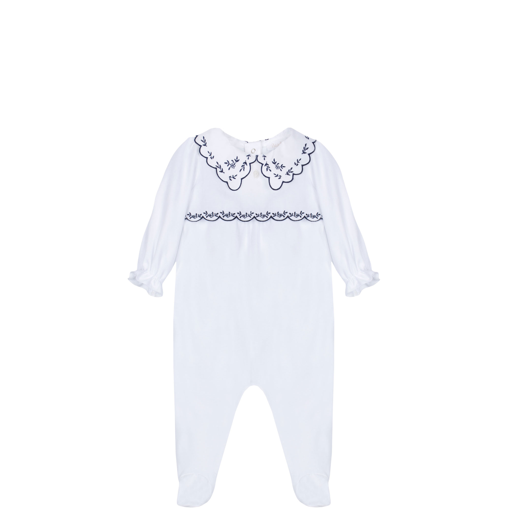 Scalloped Embroidered Babygrow