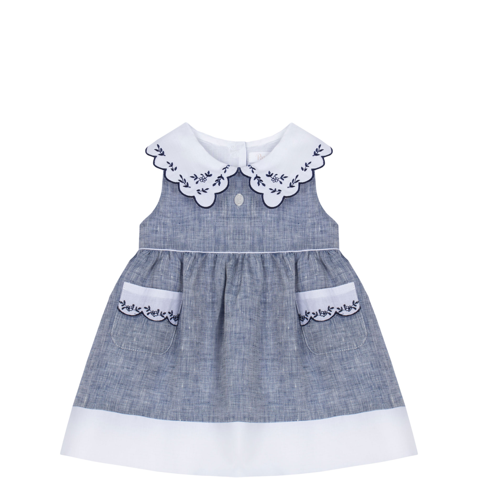 Floral Embroidery Flared Dress