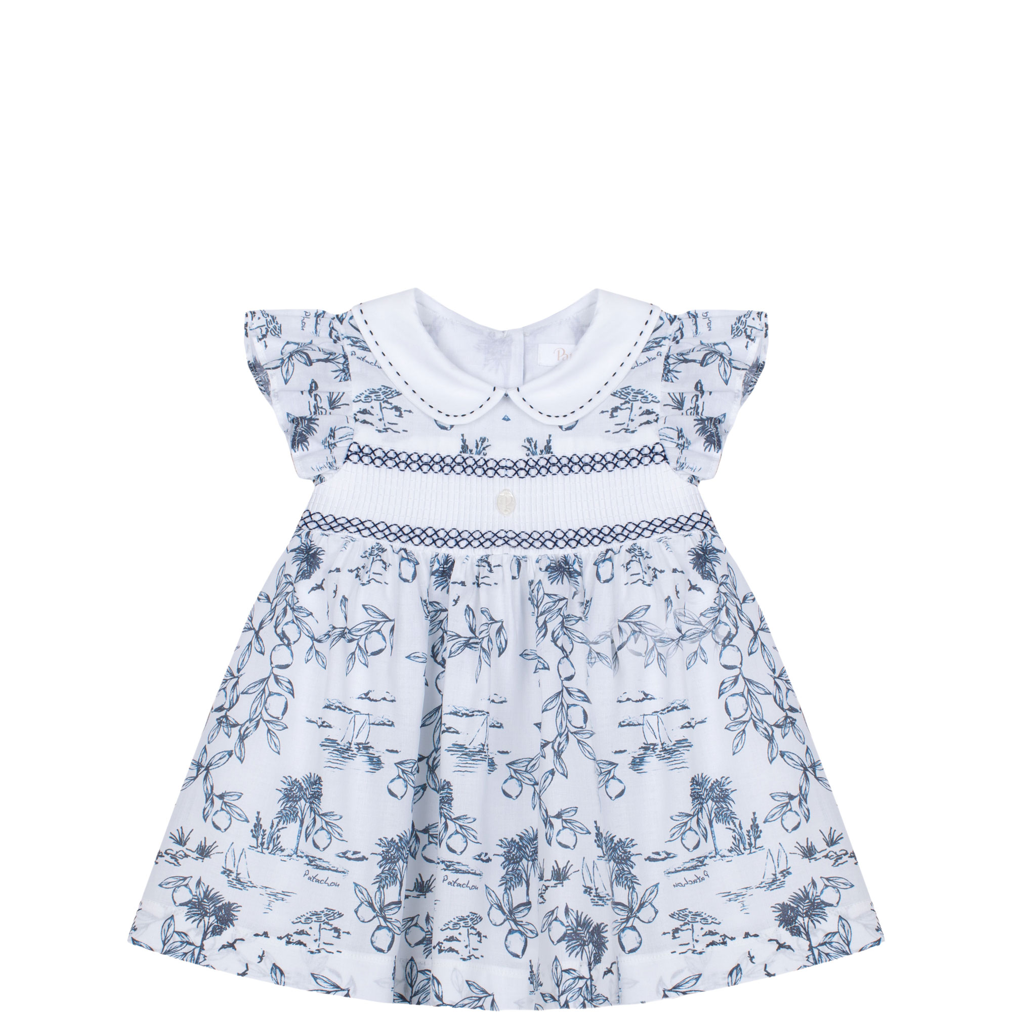 Printed Logo Flared Dress