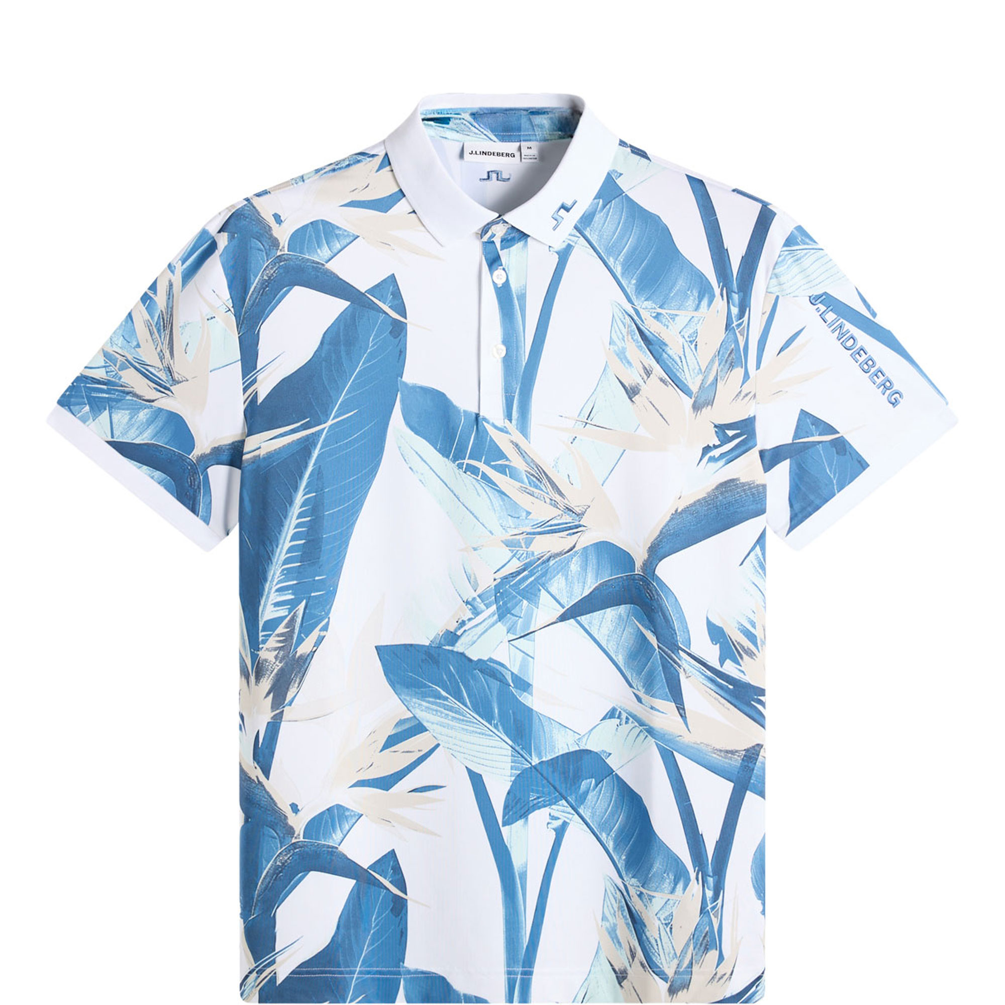 Tour Tech Logo Floral Print Polo Shirt