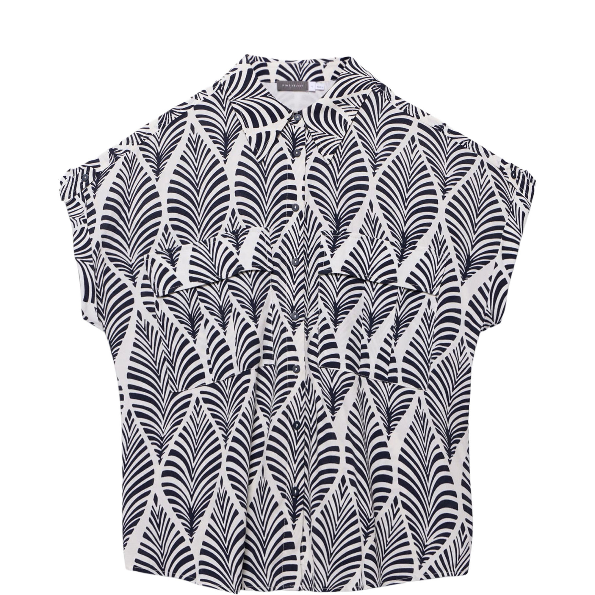 Leaf Print Resort Shirt