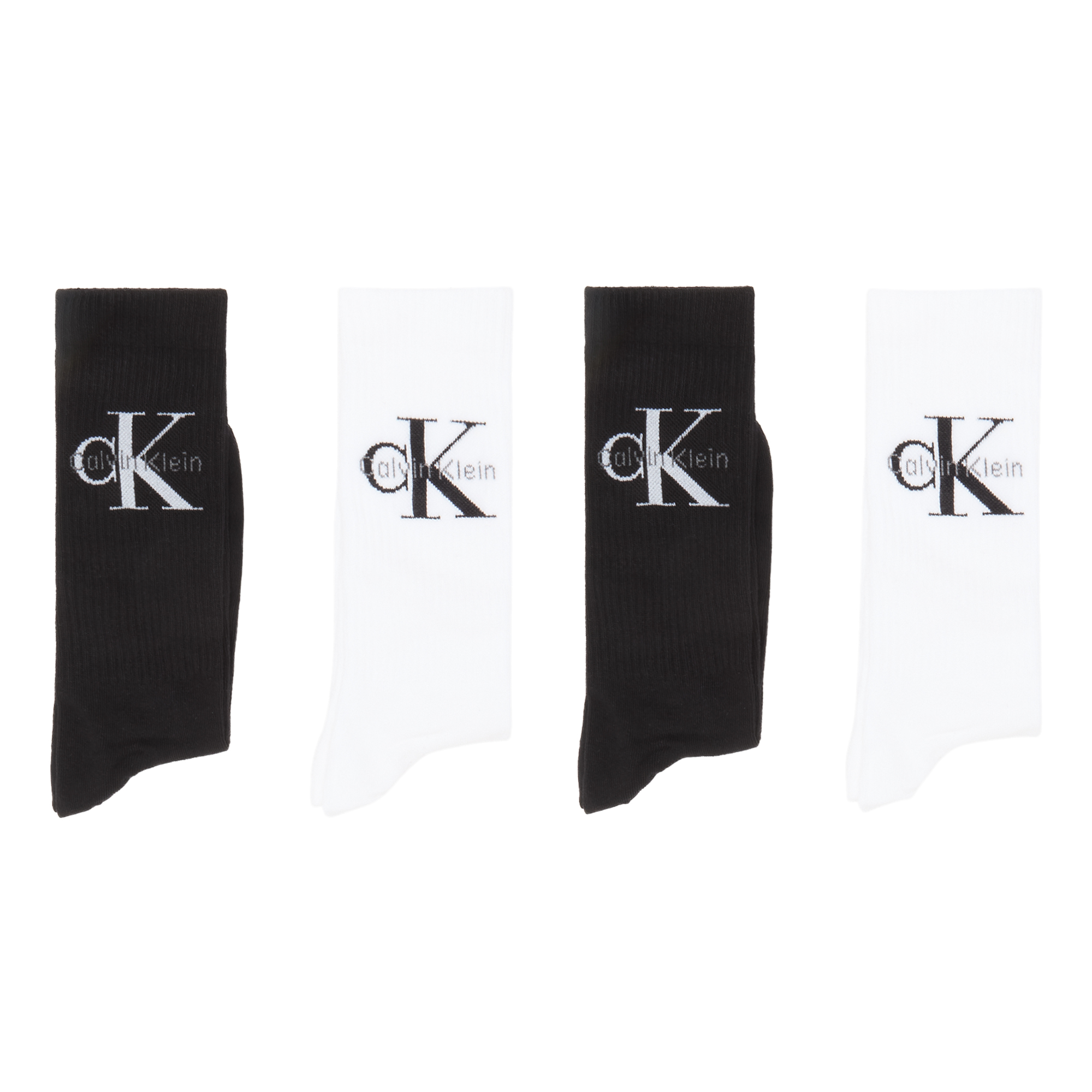 Calvin Klein Herren Schwarz/Weiß Socken - (, Weiß), Obermaterial: 63% Baumwolle, 33% Polyamid, 4% Elasthan, Socken Socken - Bild 3