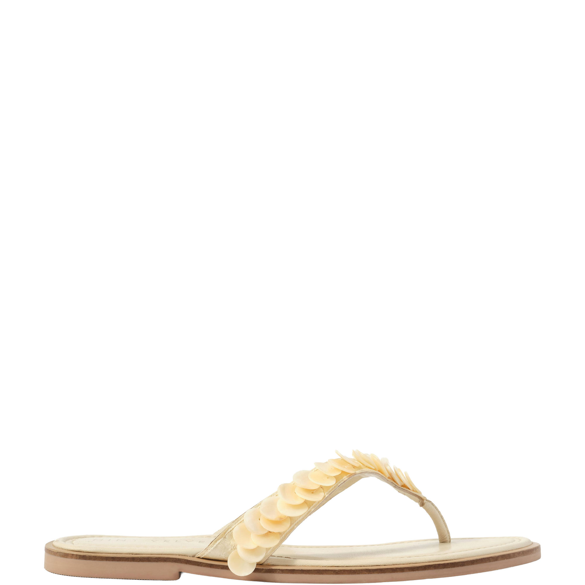 Freya Pearl Detail Flat Sandals
