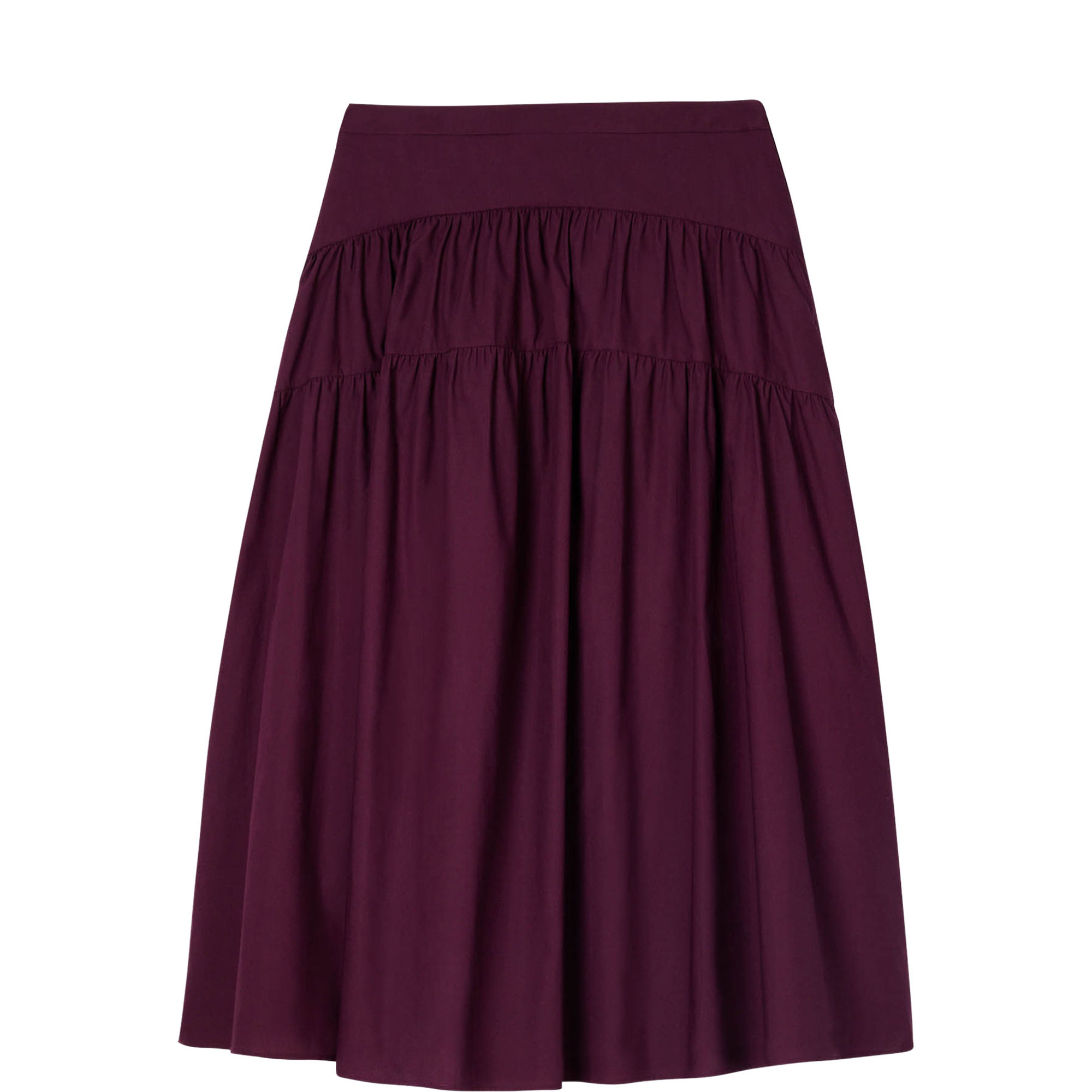 Tiered Hem Flared Skirt