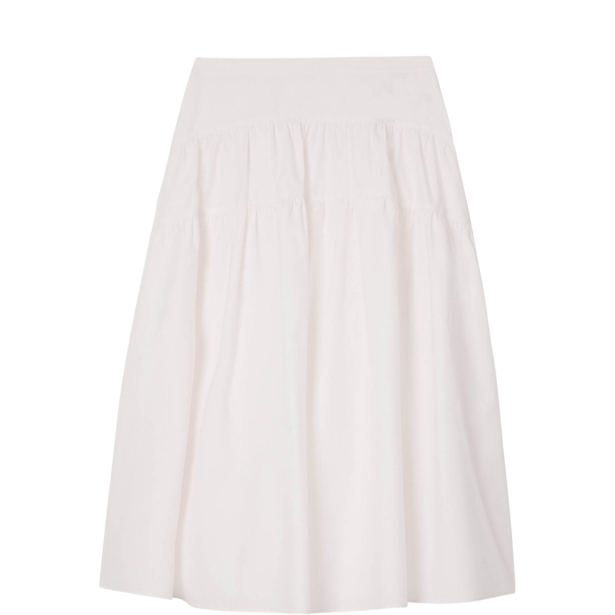 Tiered Hem Flared Skirt