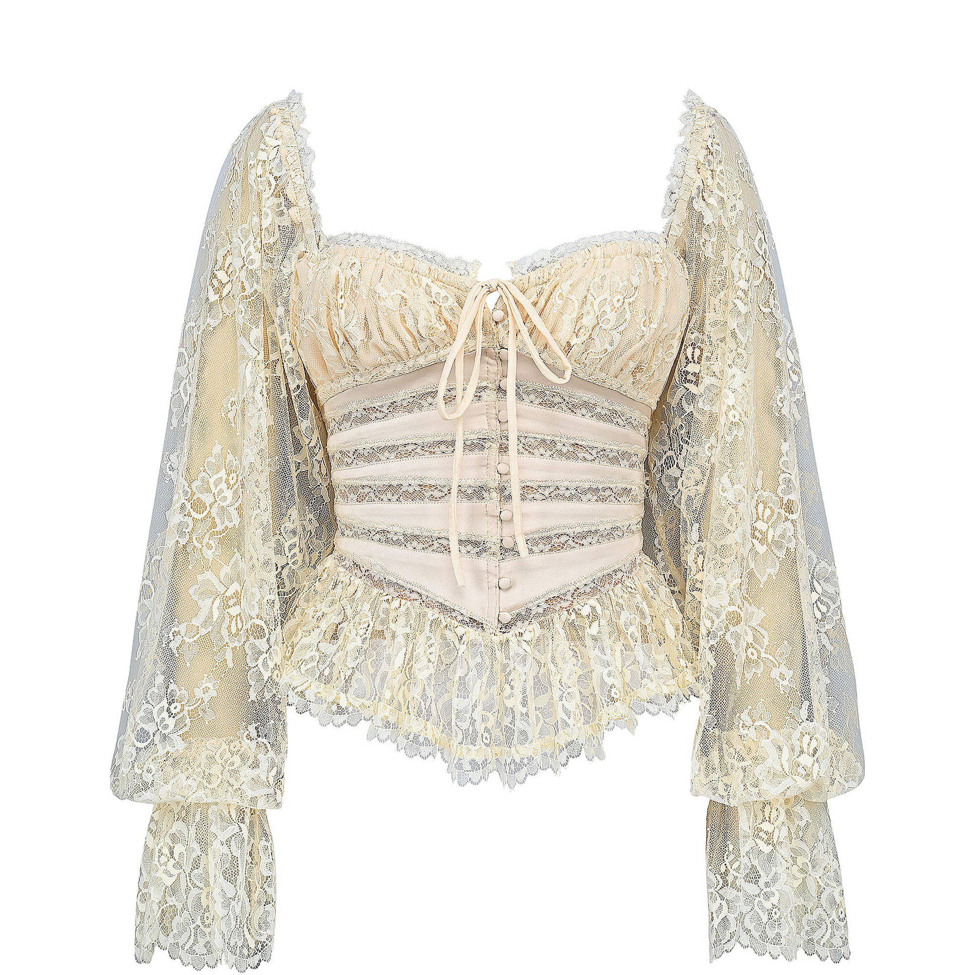 Cara Lace Peplum Top