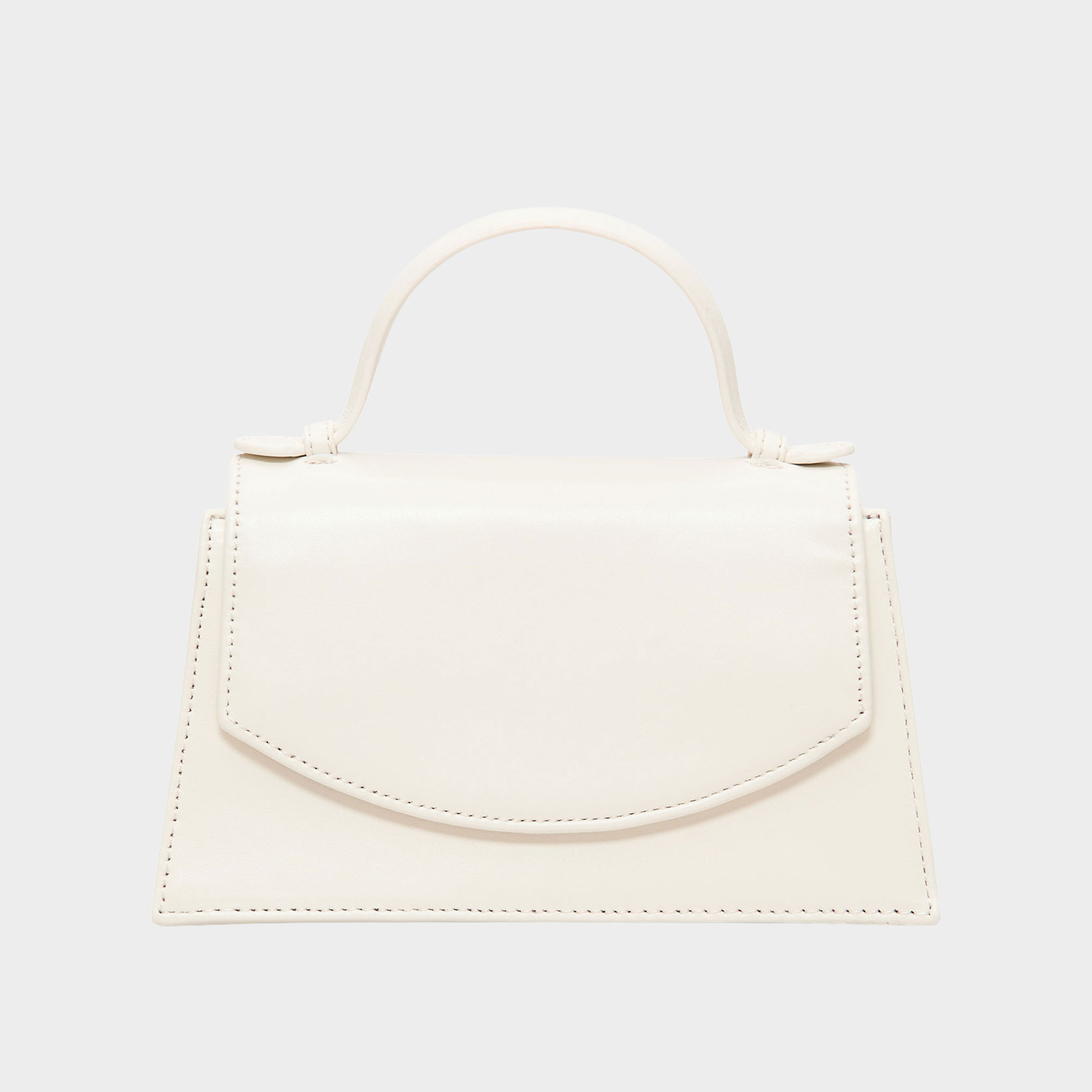 Leather Top Handle Clutch