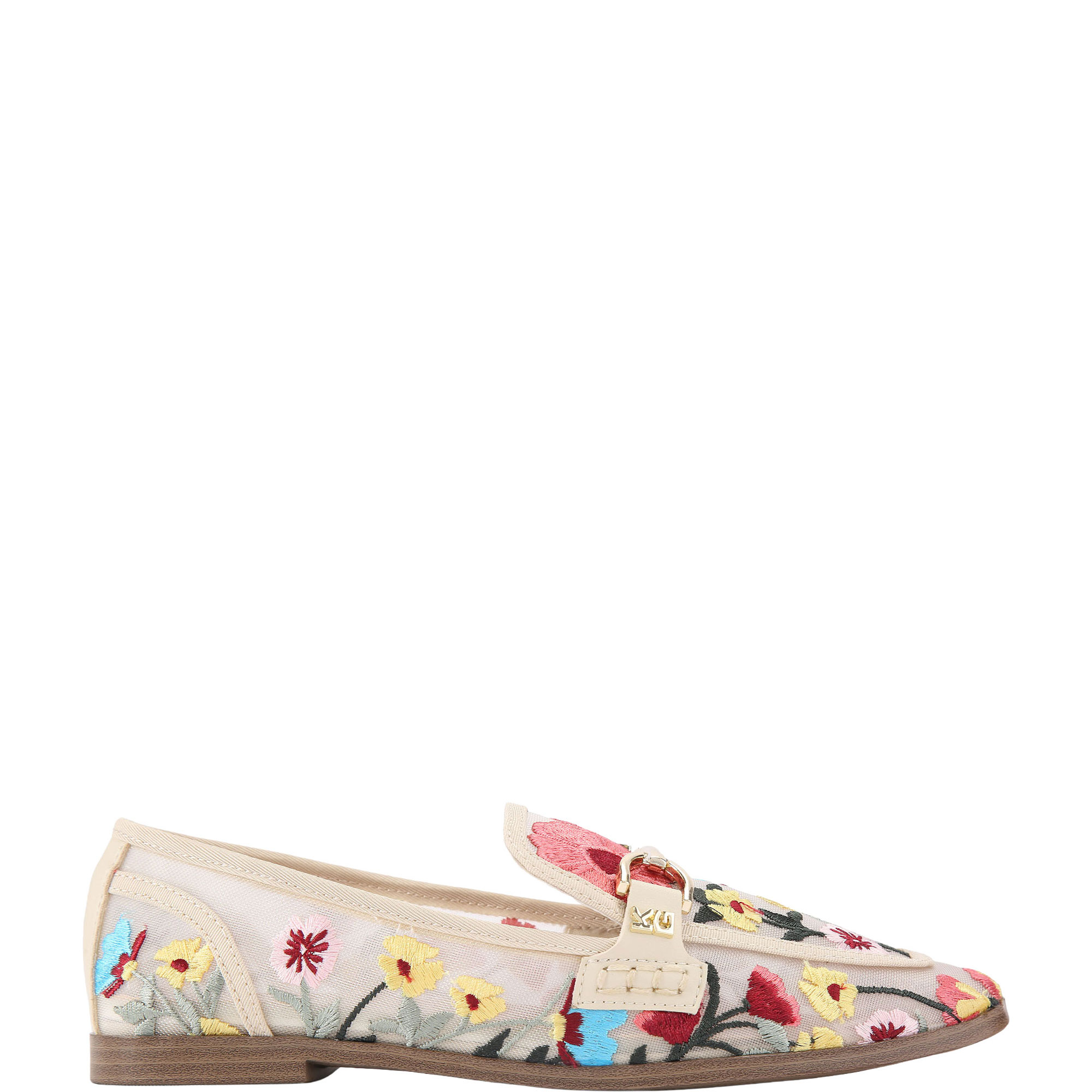 Madeline Embroidered Snaffle-Trim Loafers