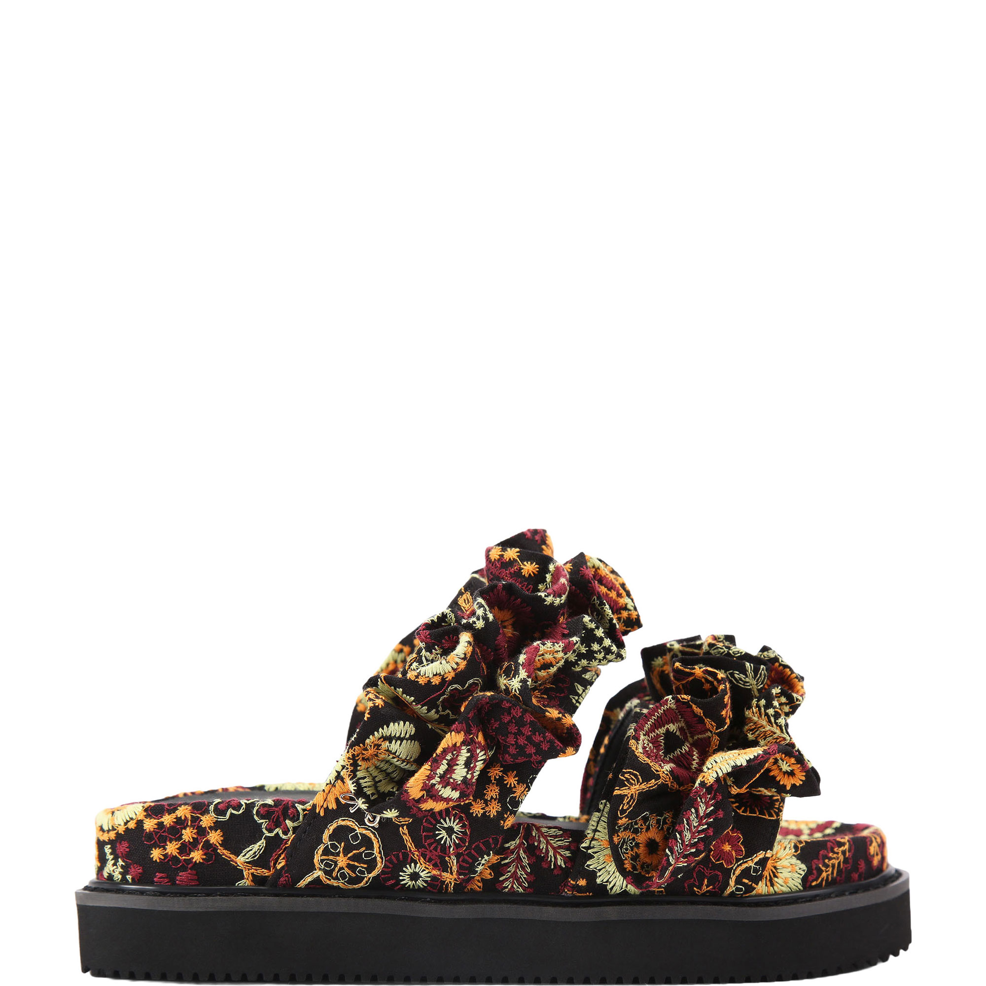 Sunshine Floral Embroidered Sandals