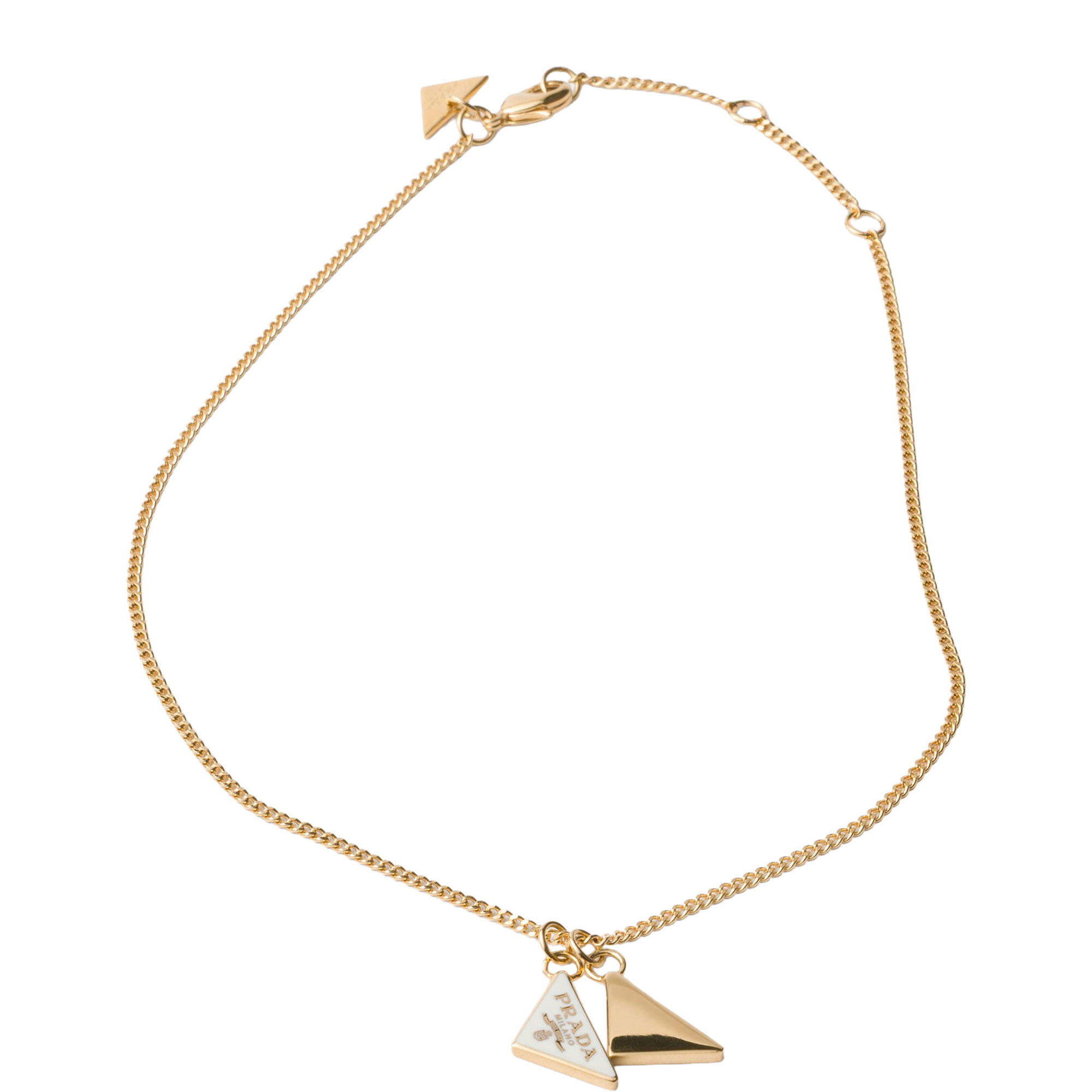 Enamelled Logo Metal Necklace