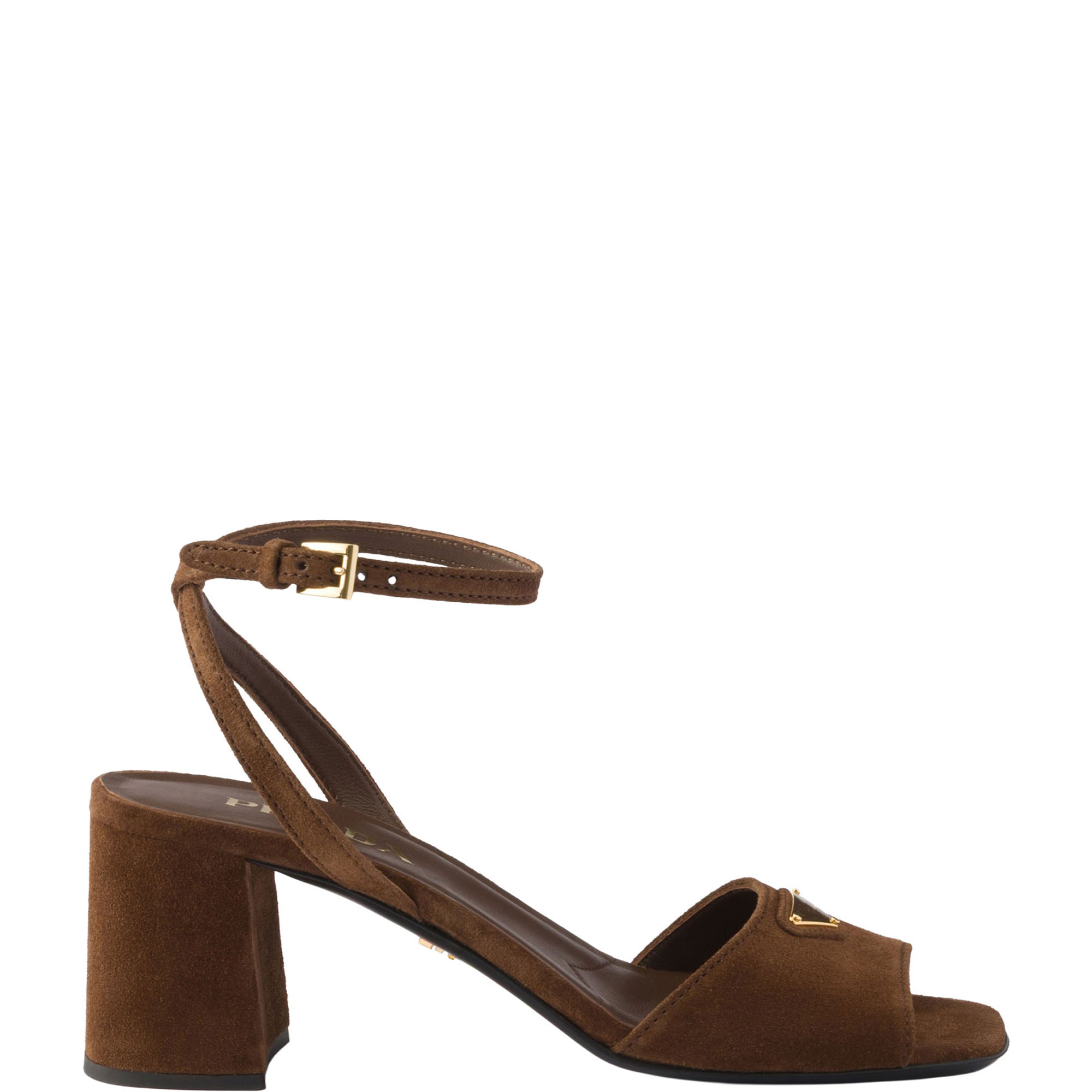 Suede Block Heeled Sandals