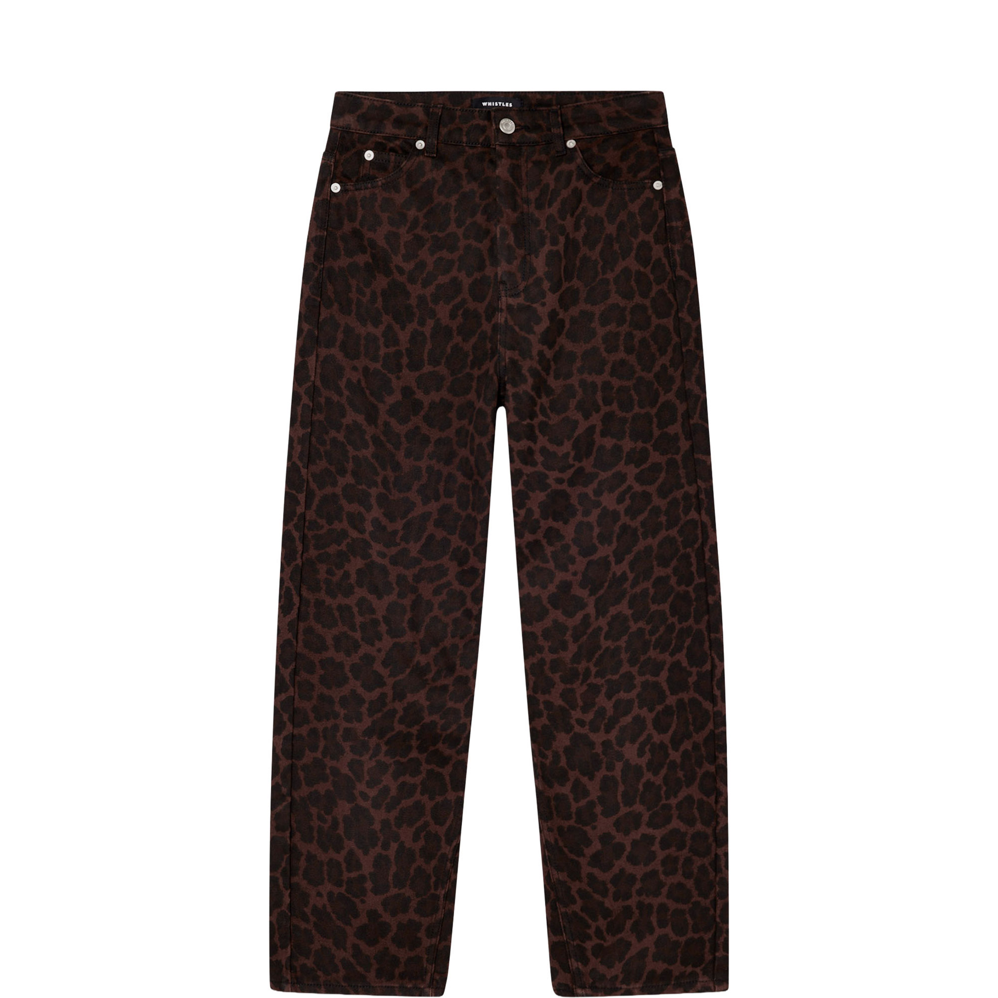 Leopard Barrel Leg Jeans