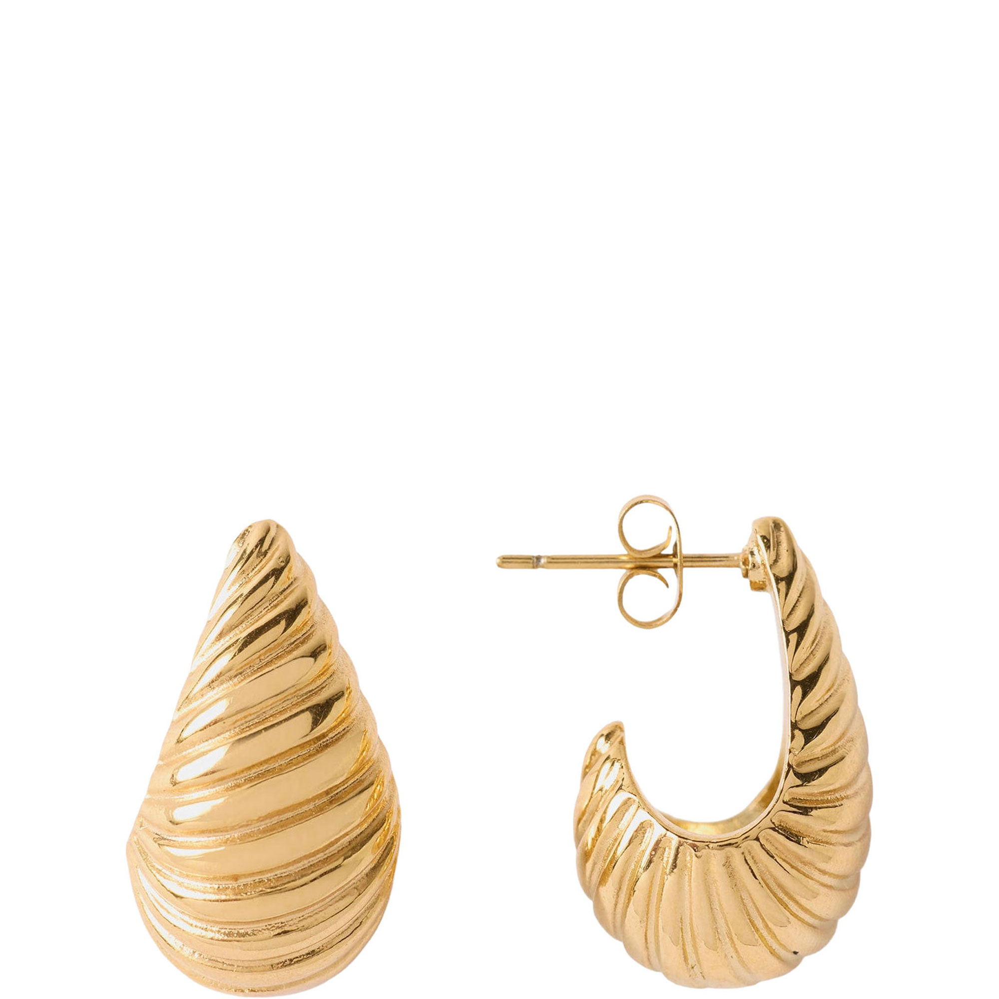 Twist Huggies Stud Earrings