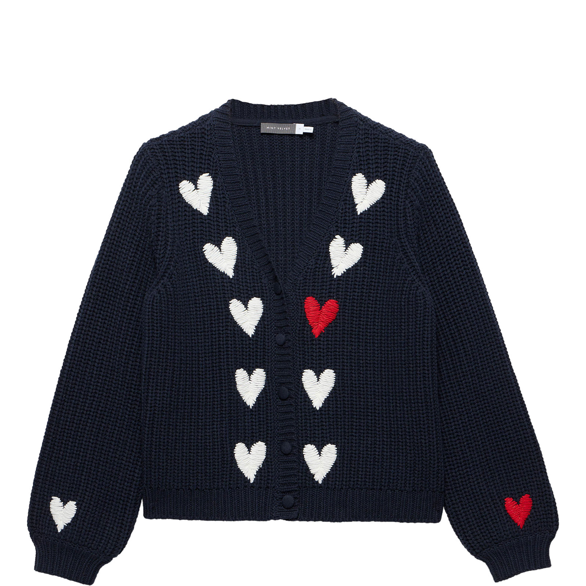 Heart Embroidery Cardigan
