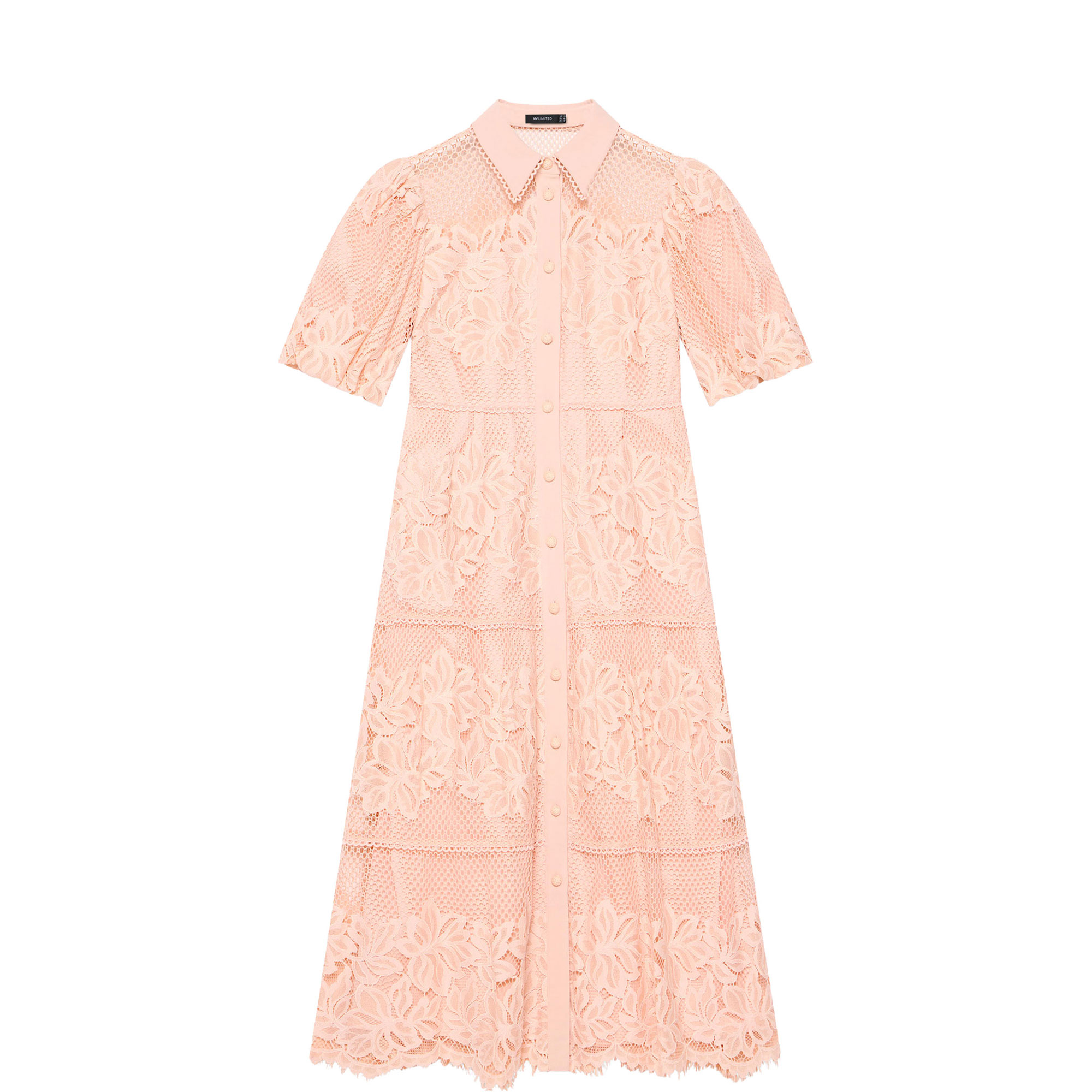 Floral Lace Shirt Dress