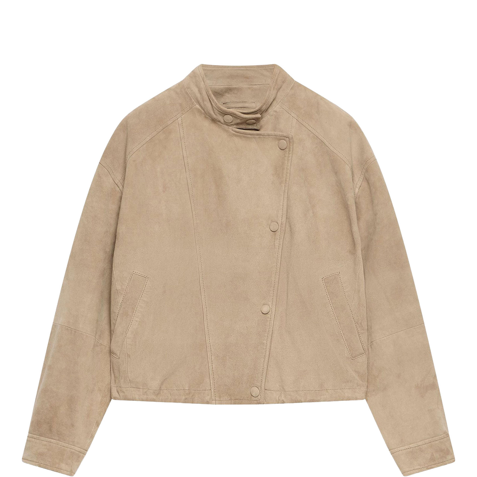 Suede Leather Bomber Jacket