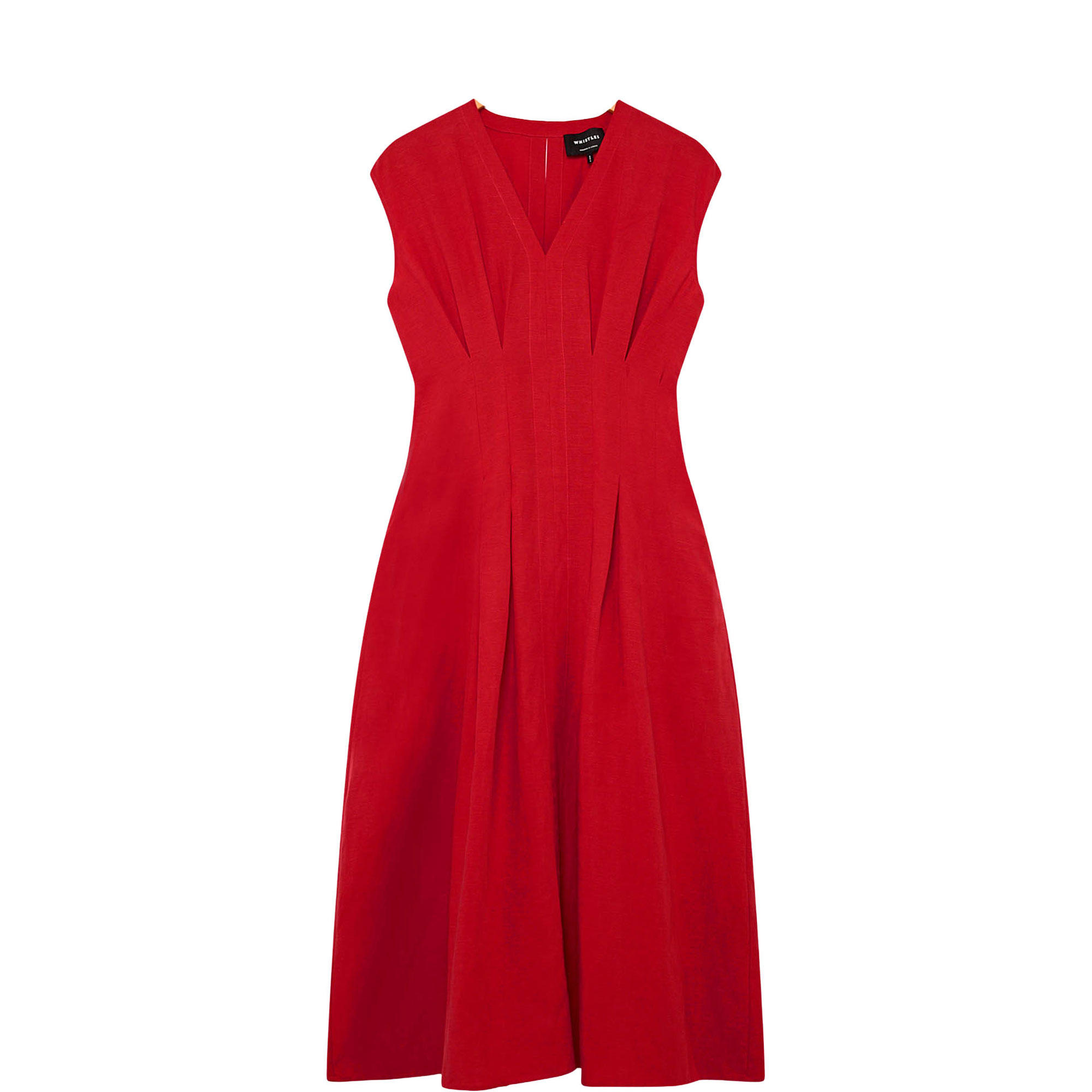 Panel Pleated Flared Dress