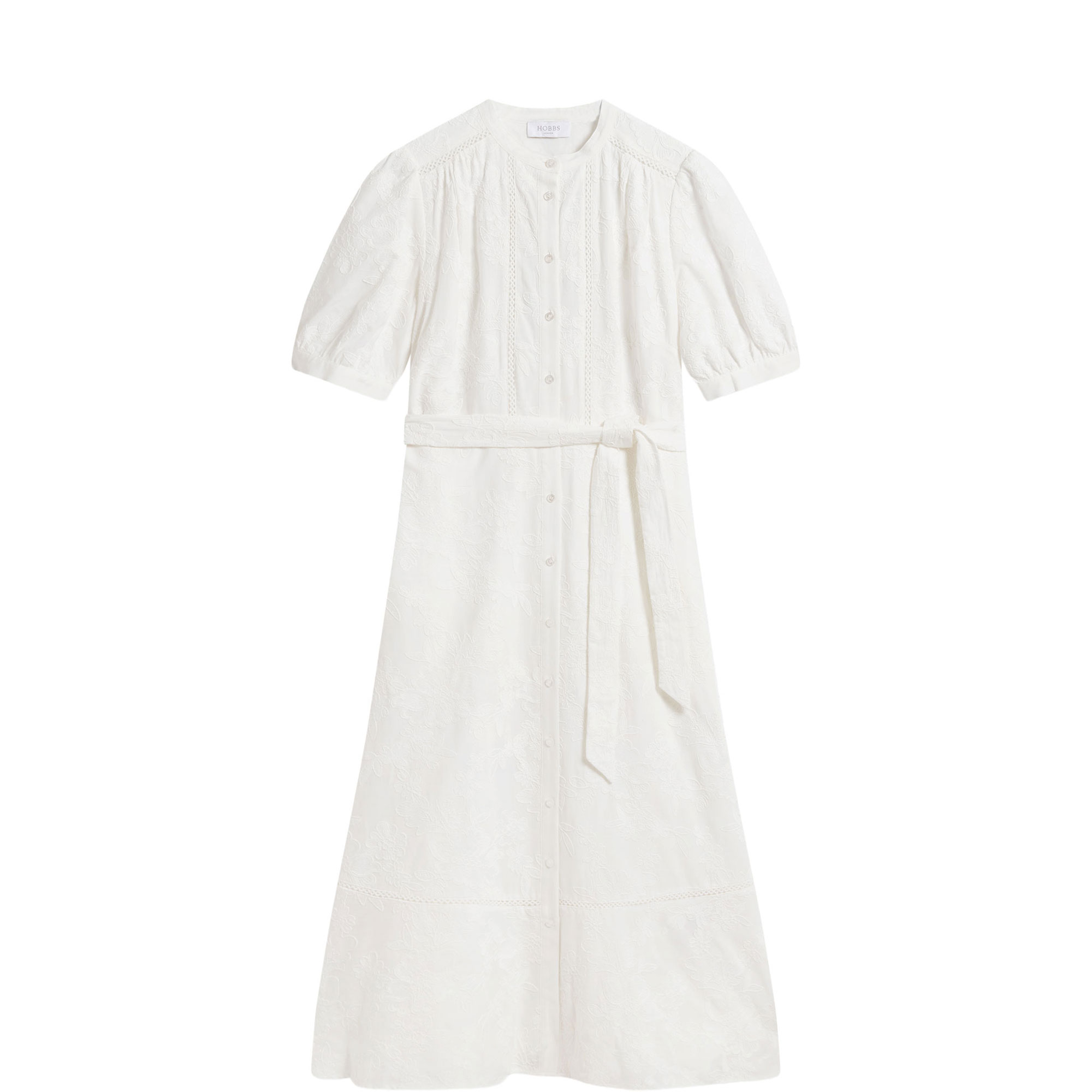 Amani Embroidery Belted Flared Dress