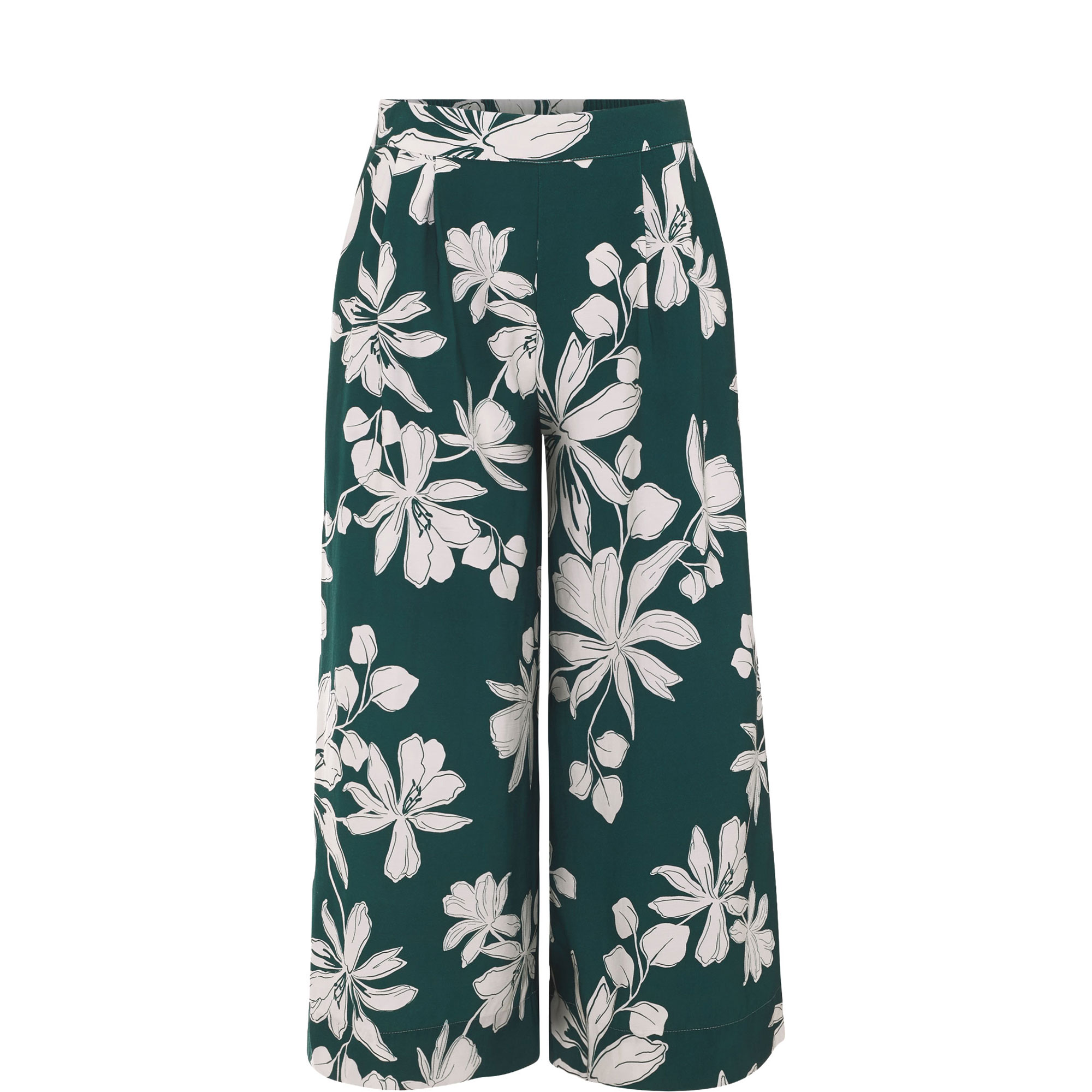 Josie Floral Print Cropped Trousers