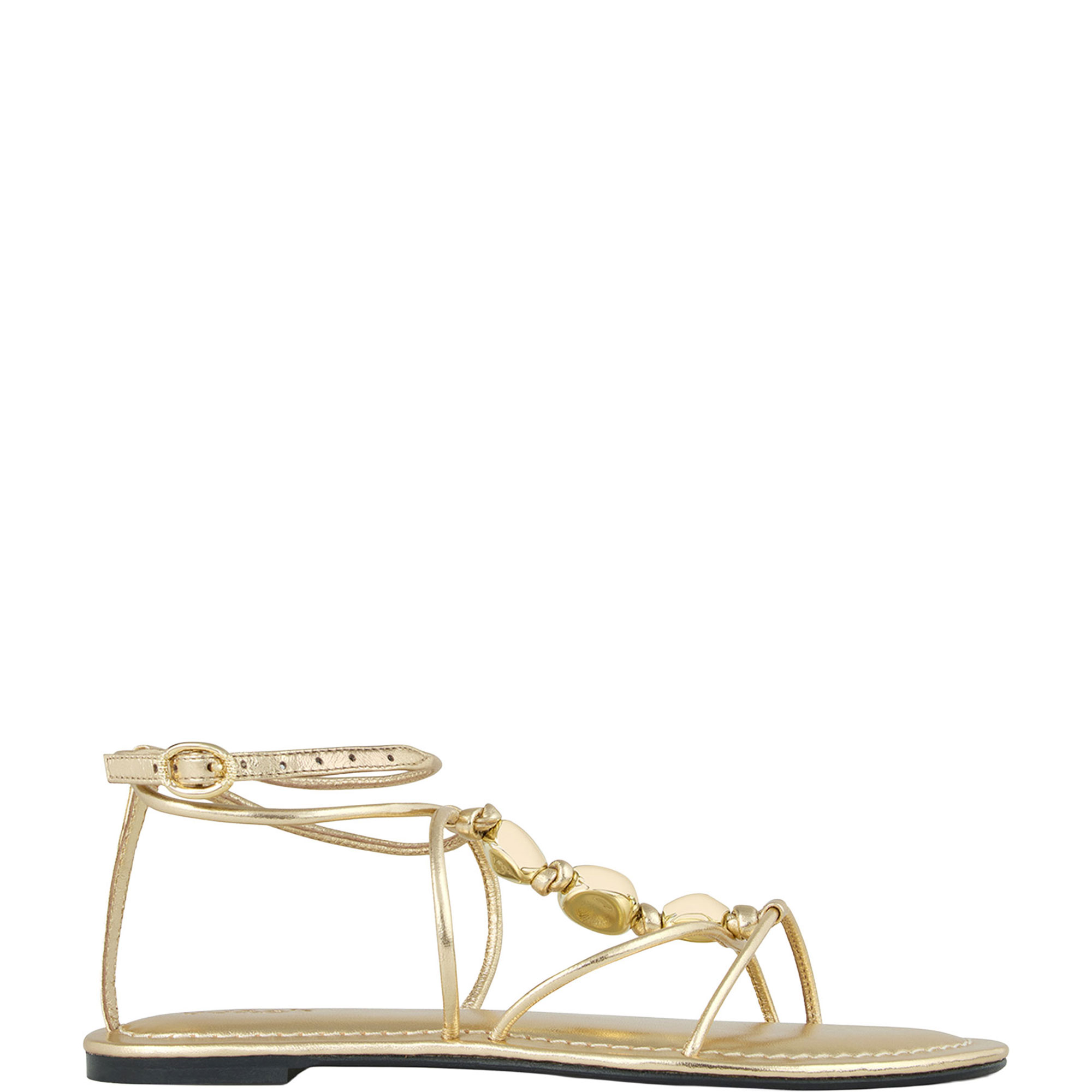 Cay Leather Flat Sandals