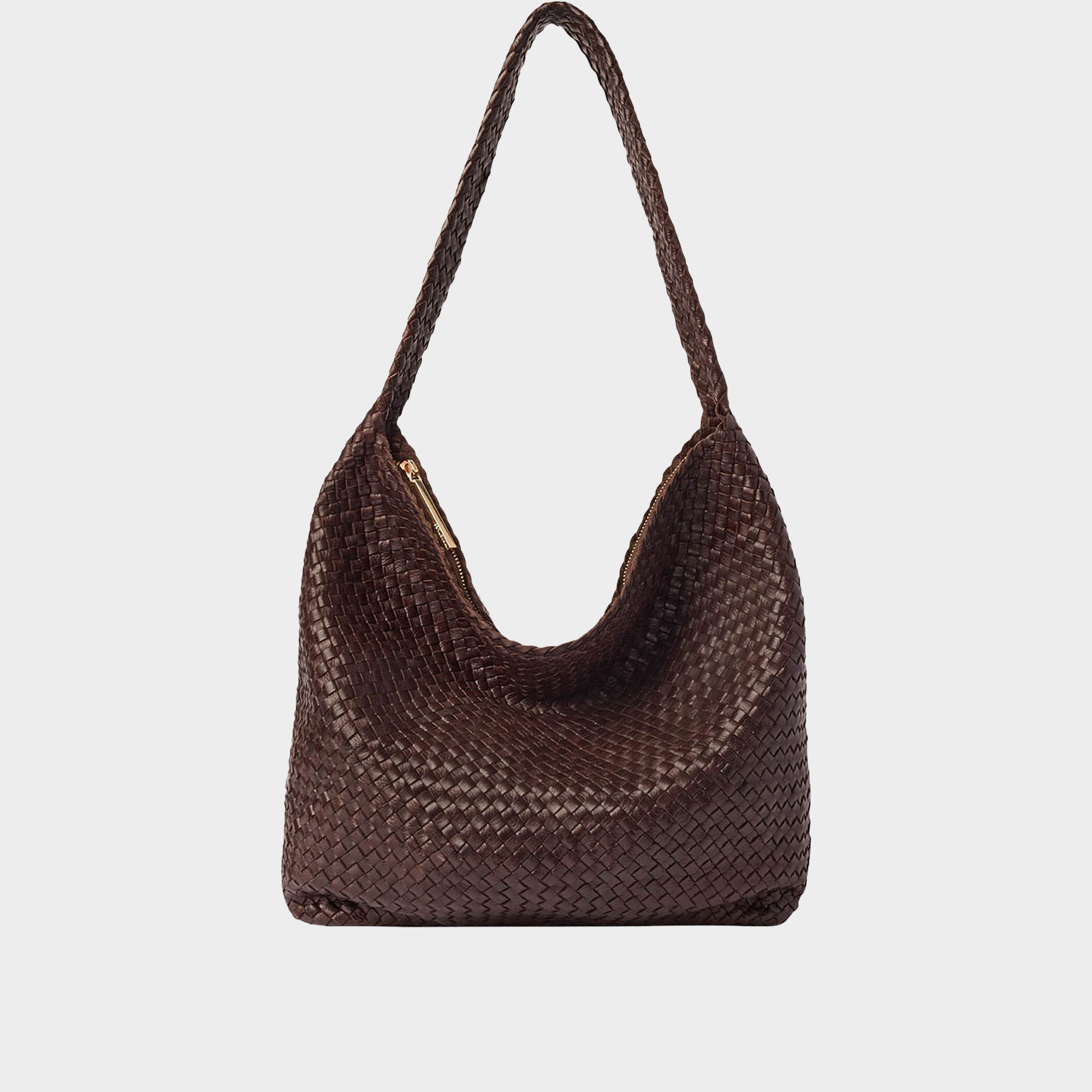 Woven Leather Shoulder Bag