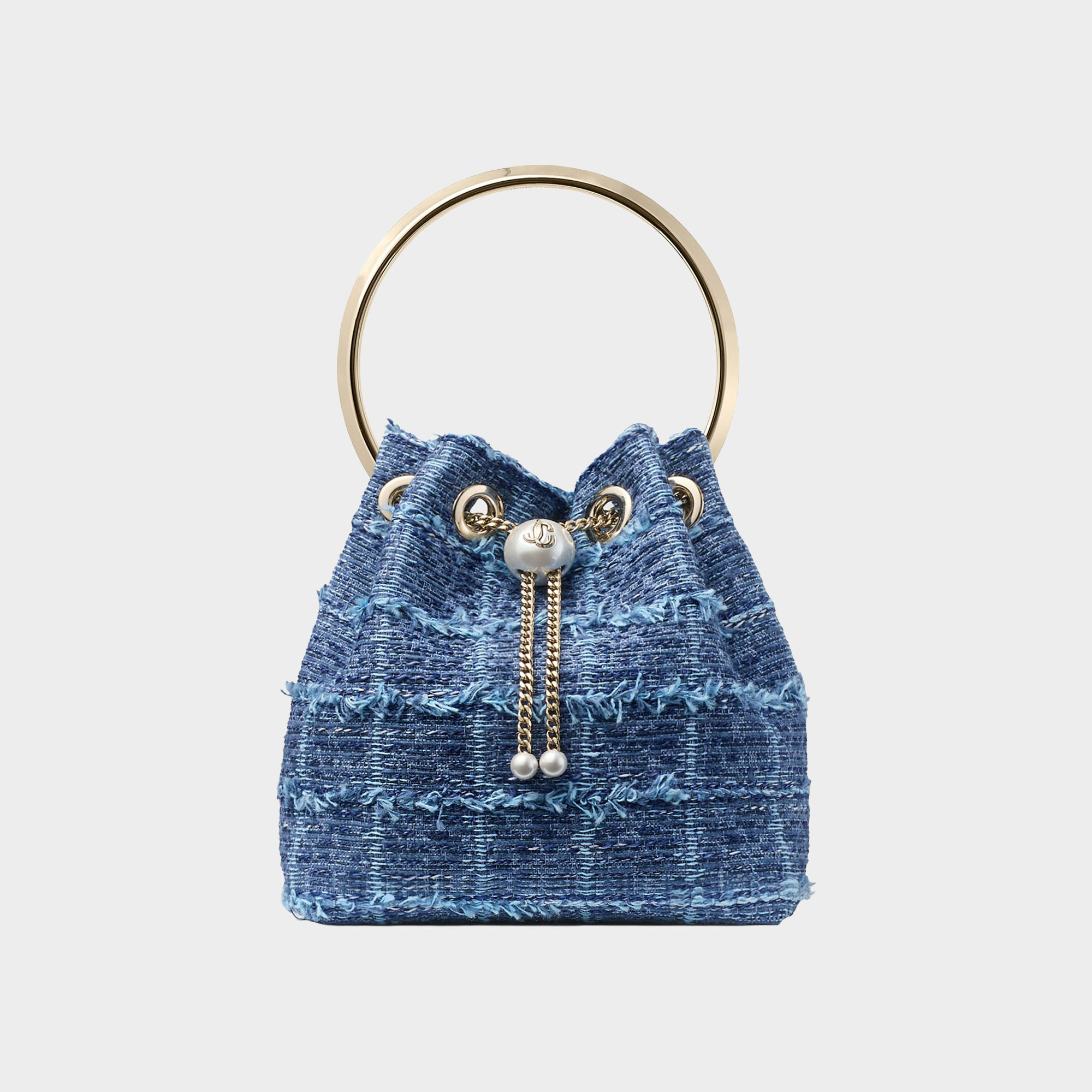 Bon Bon Crosshatch Denim Bucket Bag