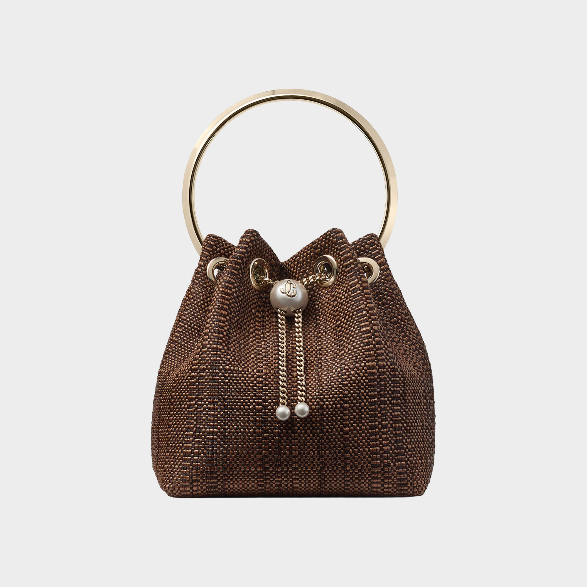 Bon Bon Raffia Bucket Bag