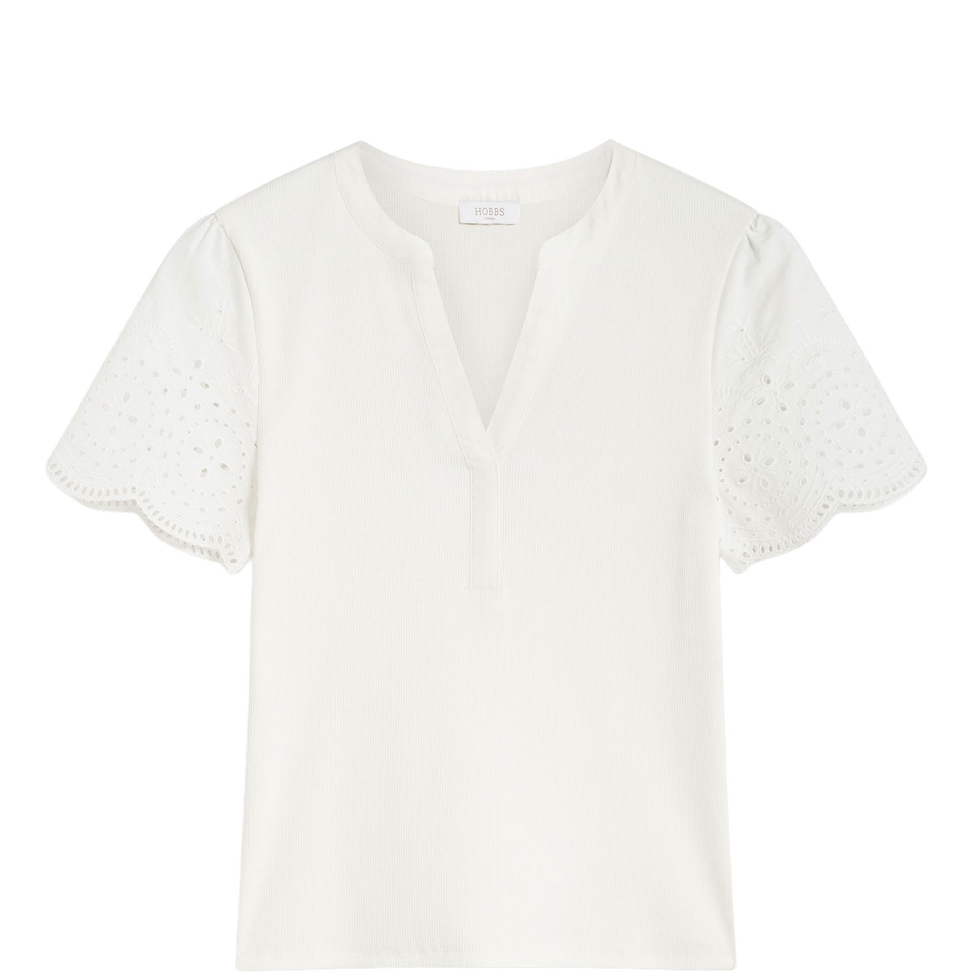 Daphne Broderie Ribbed Top