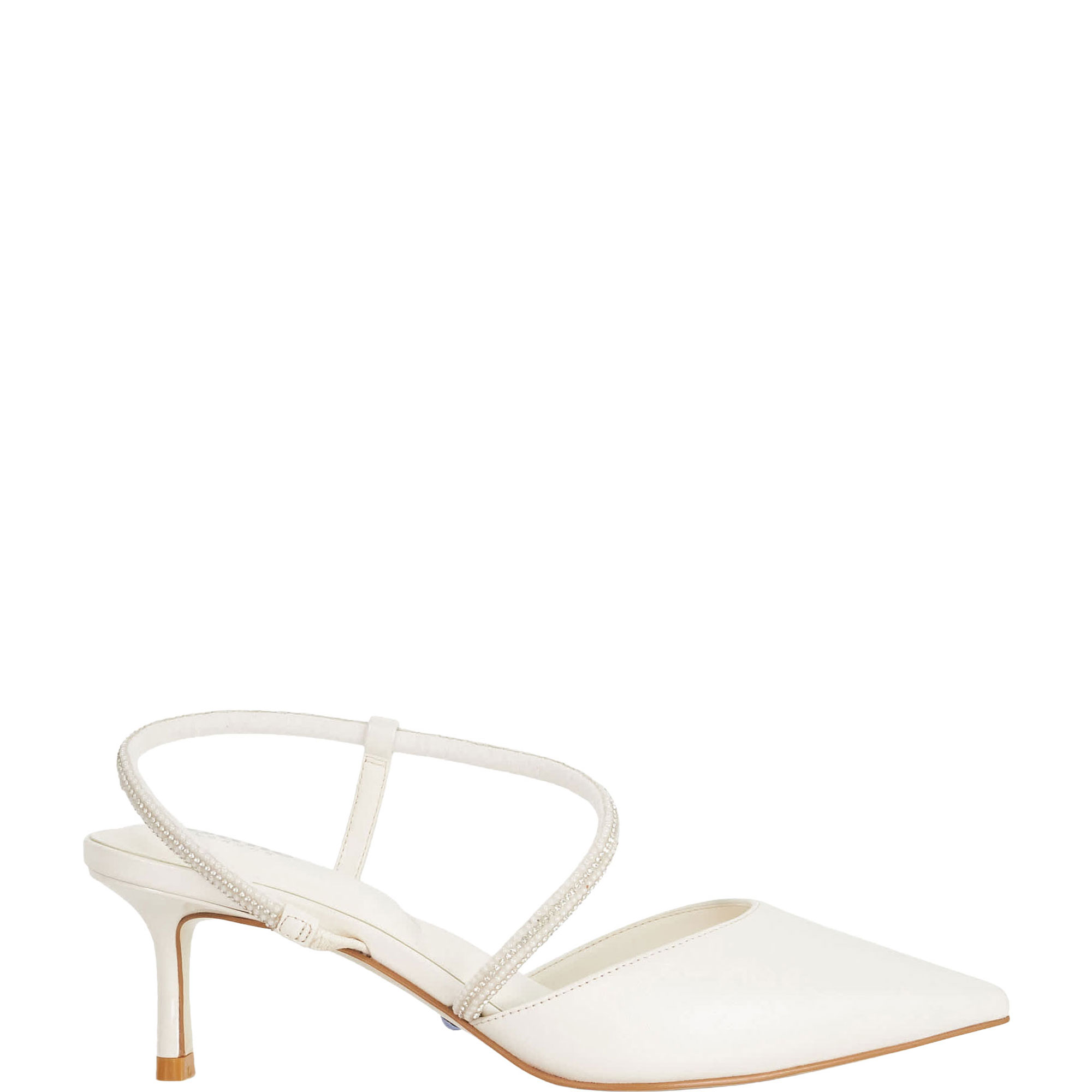 Ceremonial T-Bar Embellished Wedding Pumps