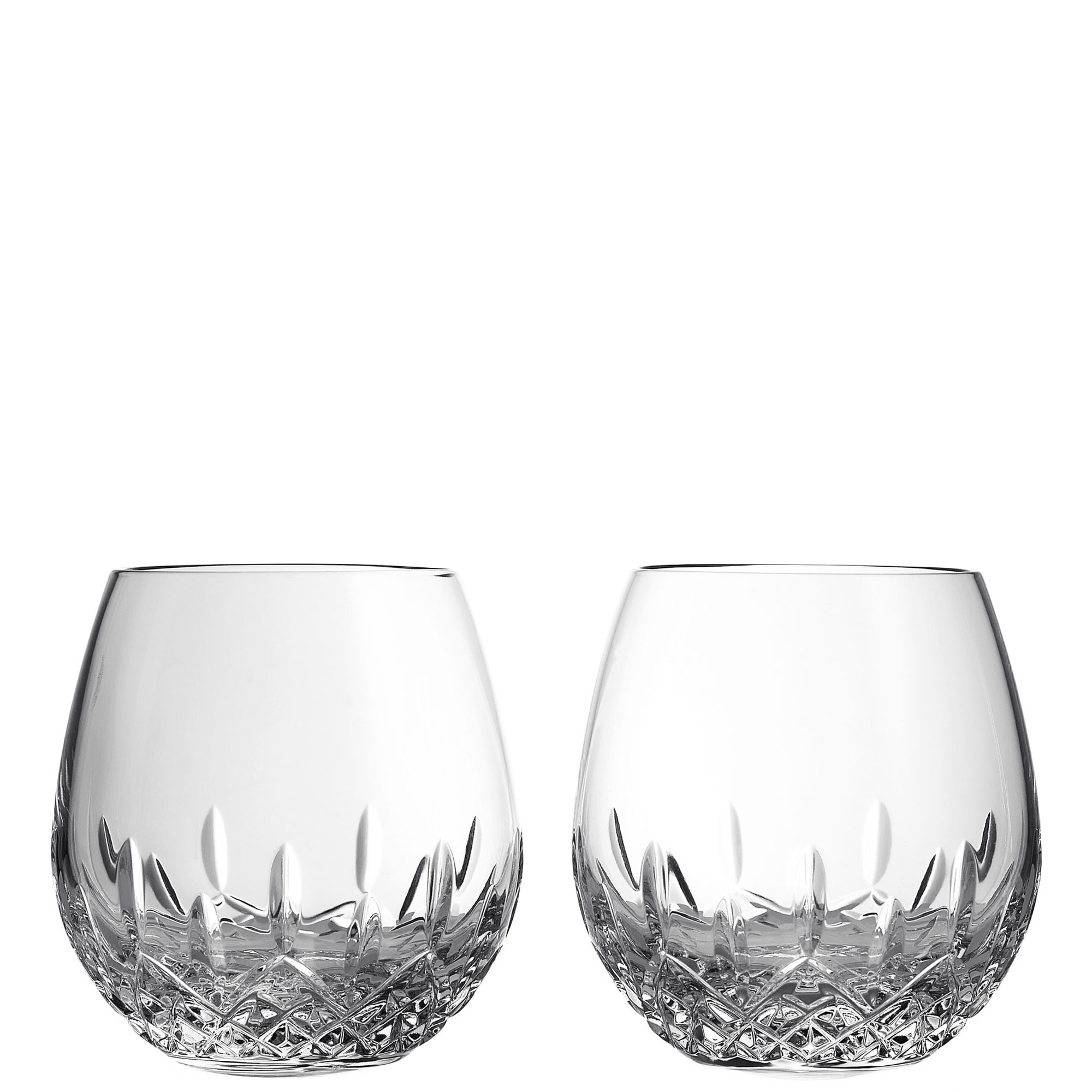 Lismore Essence Red Wine Stemless Glass 400ml, Set of Two