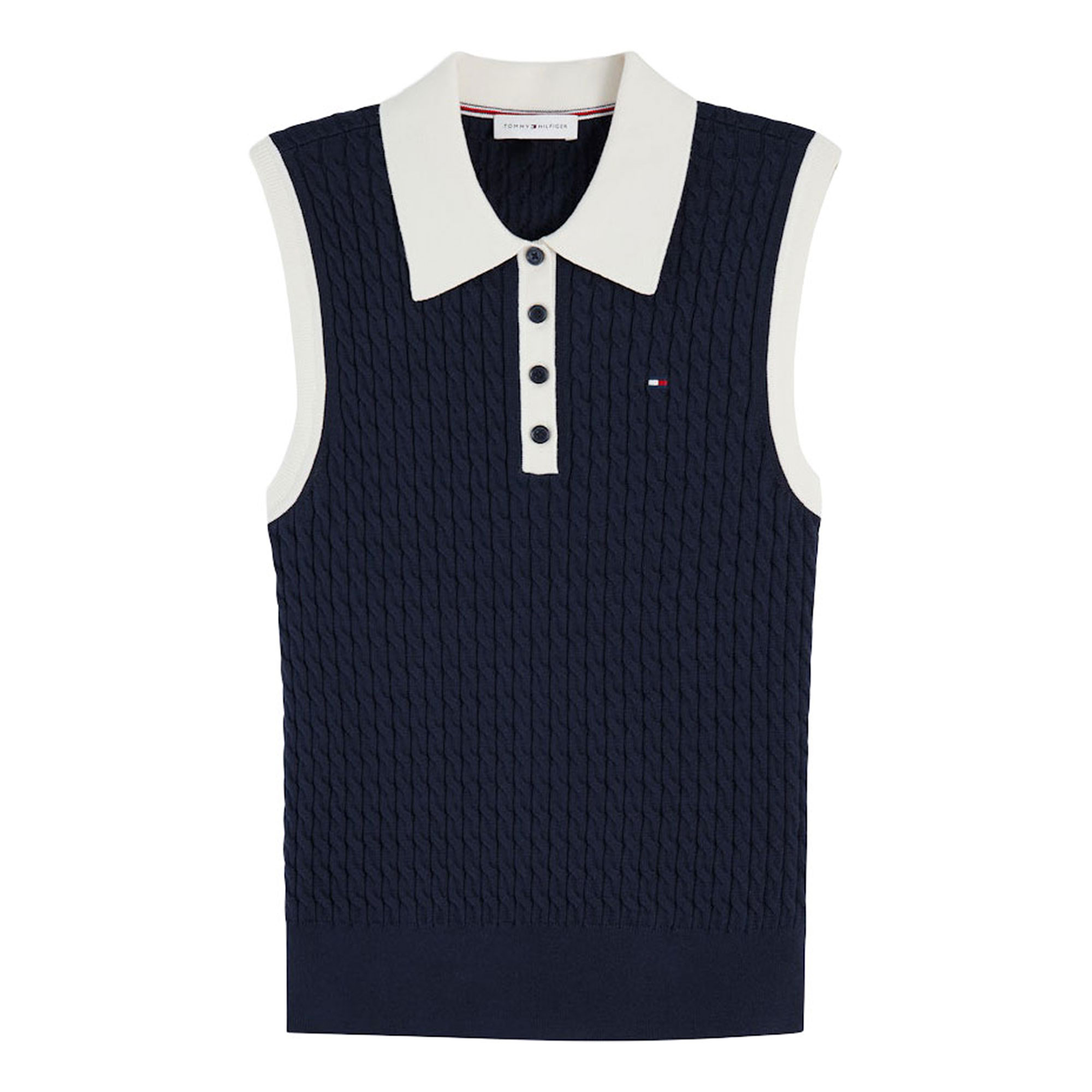 Tommy Hilfiger Cable Knit Polo Shirt